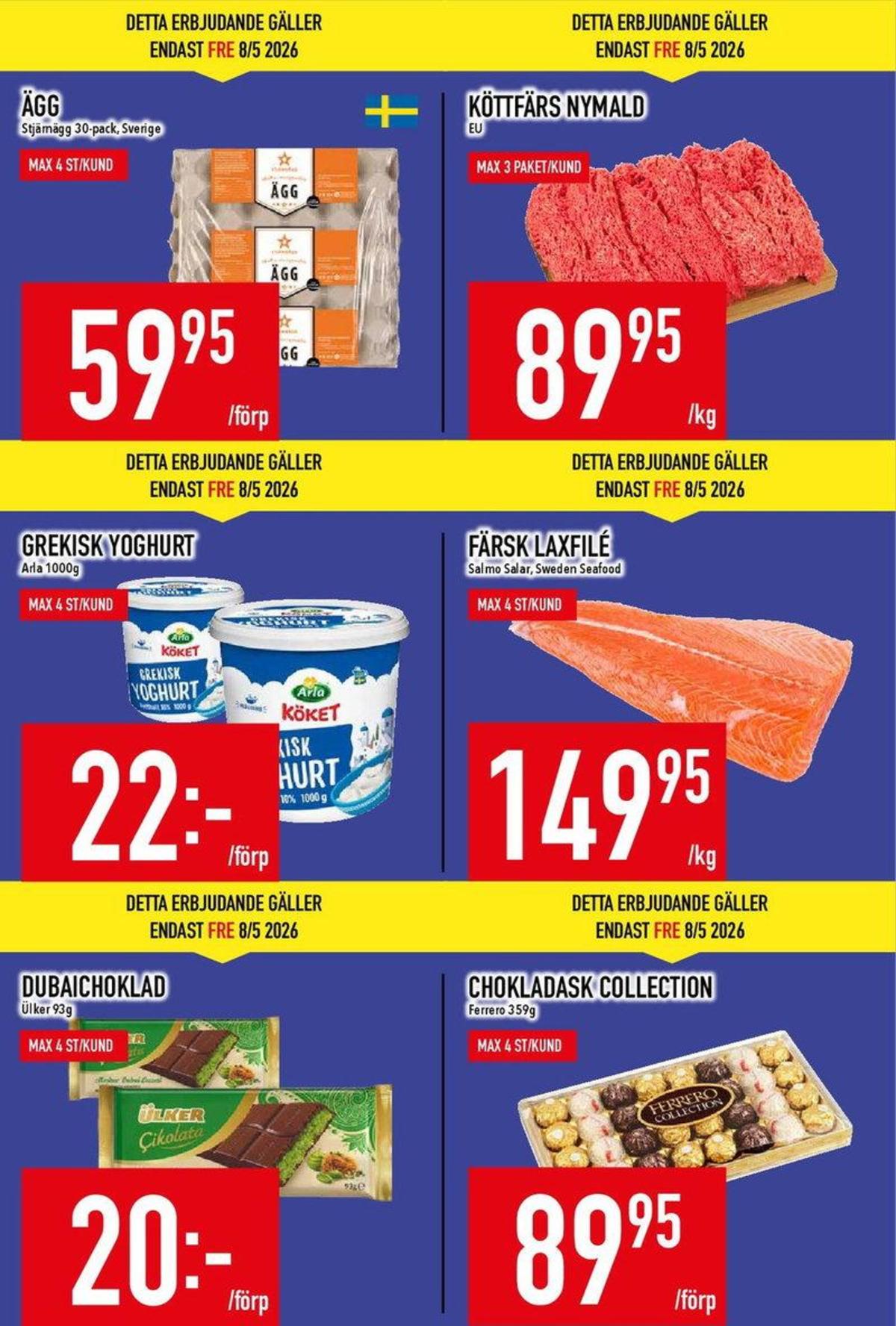 Se MatDax reklamblad för vecka 19 på Kampanjveckan.se. Se bra erbjudanden på många varor, t.ex. yoghurt arla eller andra varor. Läs reklambladet här! Sida 4