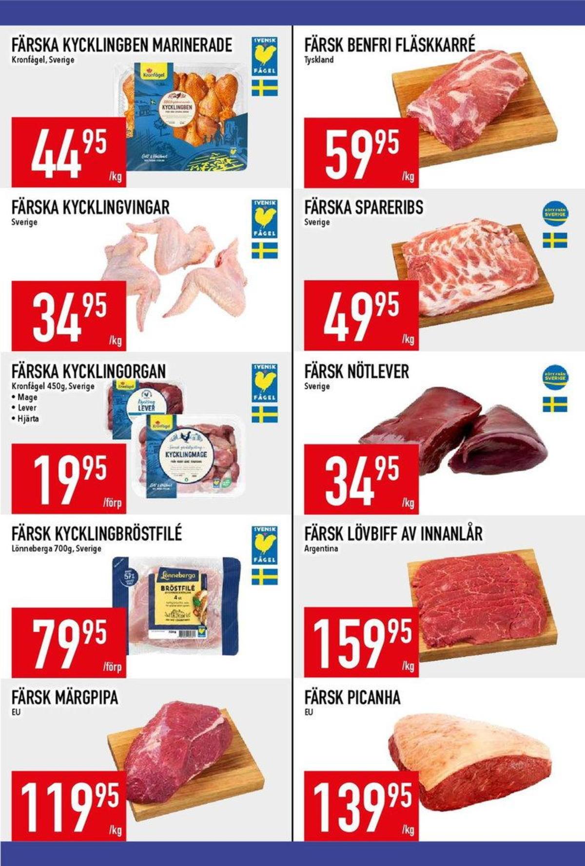 Se MatDax reklamblad för vecka 19 på Kampanjveckan.se. Se bra erbjudanden på många varor, t.ex. märgpipa okänd eller kycklingbröstfilé lönneberga. Läs reklambladet här! Sida 9
