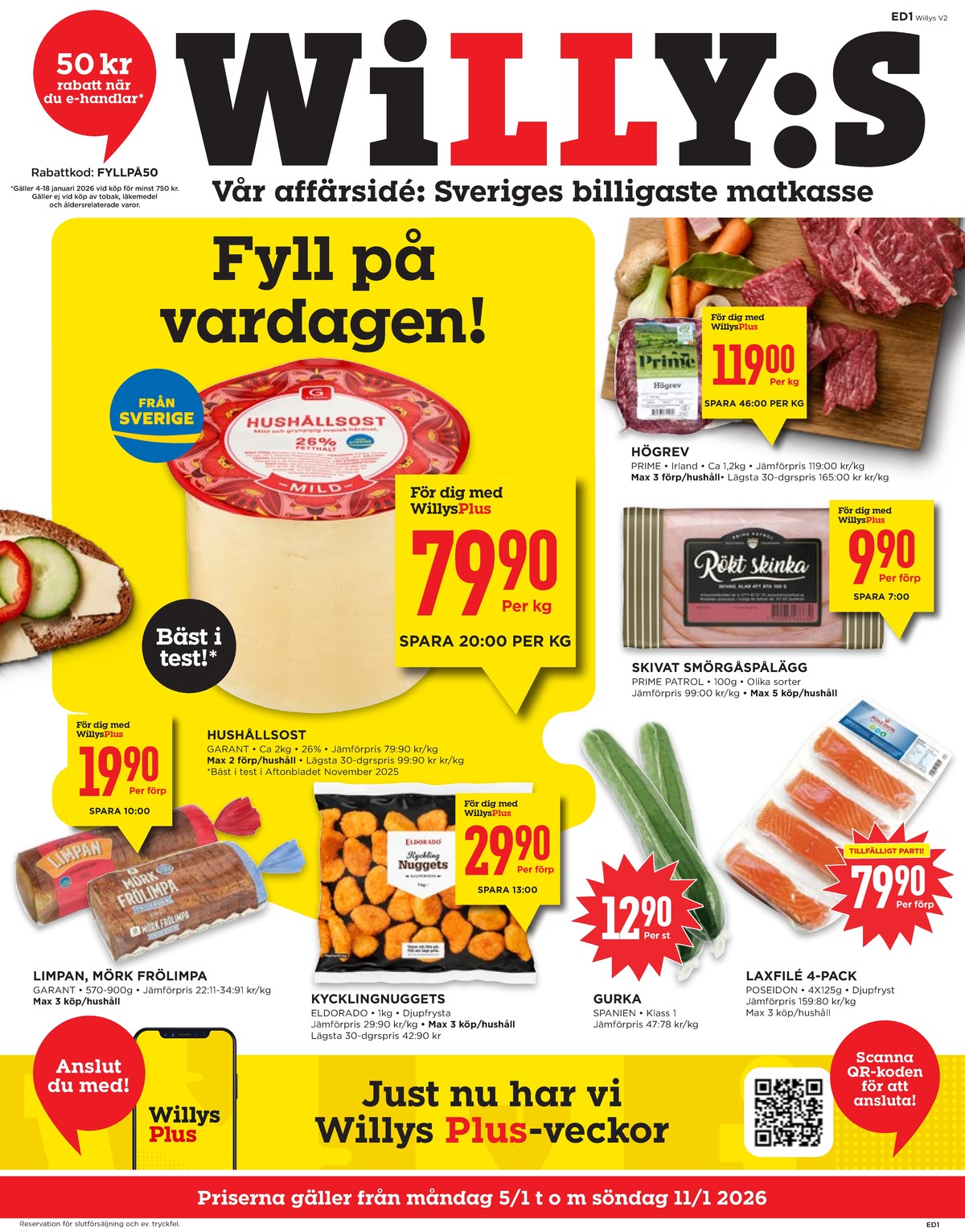 Se WILLY:S reklamblad för vecka 2 på Kampanjveckan.se. Se bra erbjudanden på många varor, t.ex. hushållsost garant eller högrev prime. Läs reklambladet här! Sida 1
