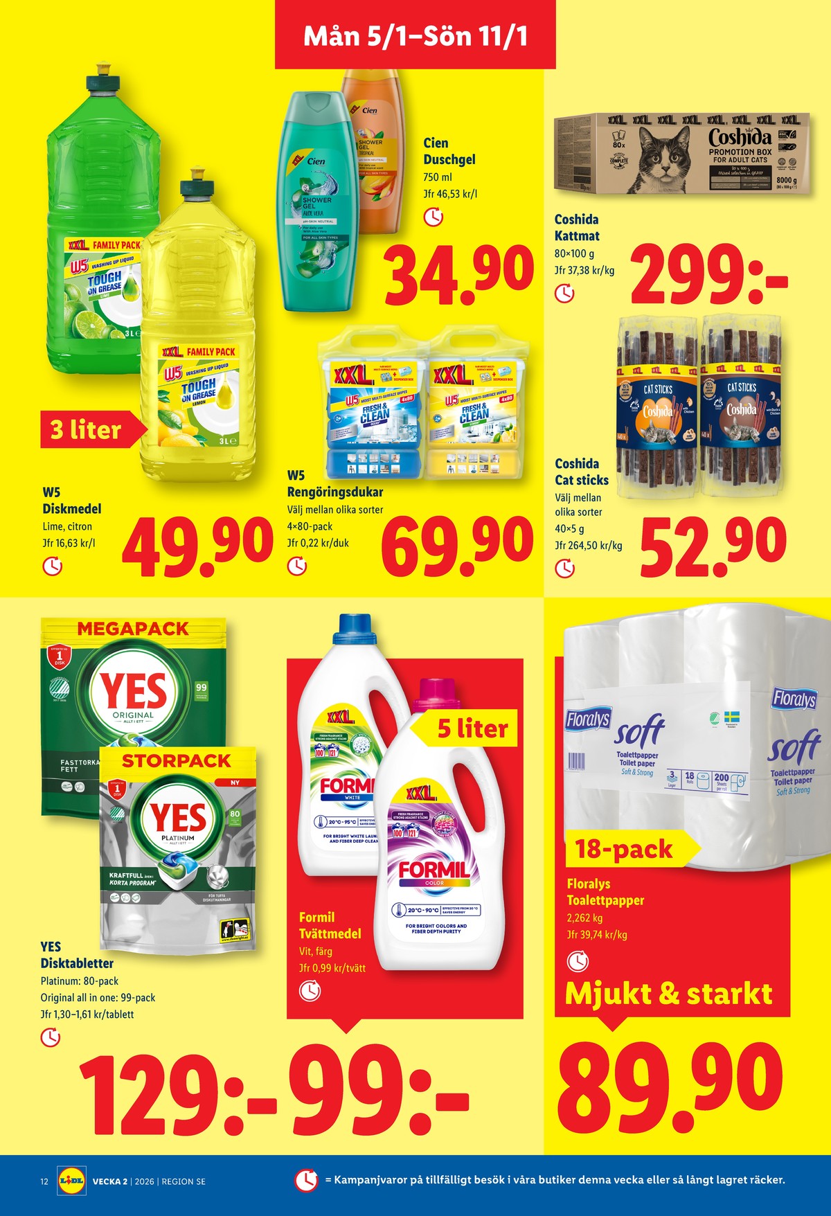 Se Lidl reklamblad för vecka 2 på Kampanjveckan.se. Se bra erbjudanden på många varor, t.ex. handdiskmedel w5 eller kattmat coshida. Läs reklambladet här! Sida 14
