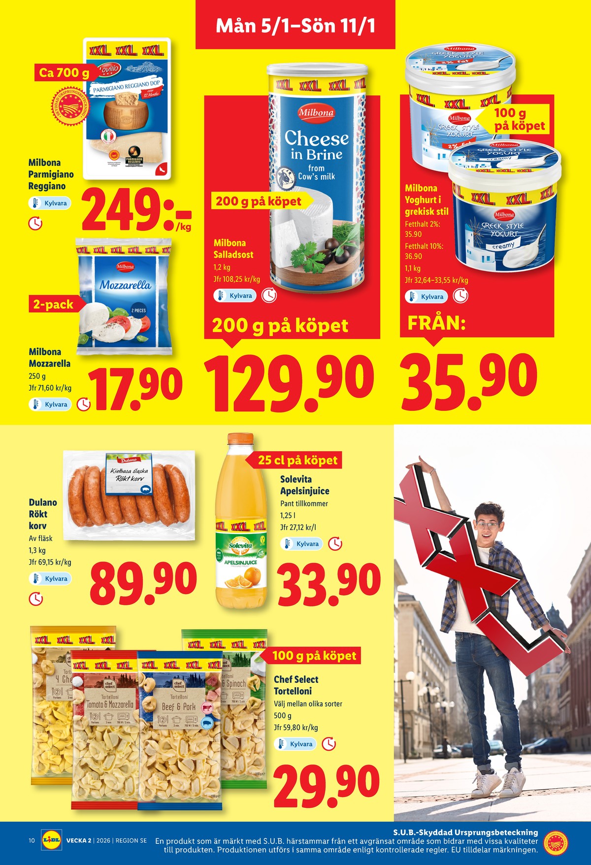 Se Lidl reklamblad för vecka 2 på Kampanjveckan.se. Se bra erbjudanden på många varor, t.ex. vitost milbona eller rökt korv dulano. Läs reklambladet här! Sida 10
