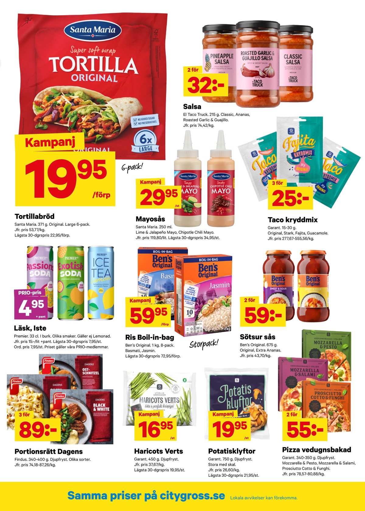 Se City Gross reklamblad för vecka 2 på Kampanjveckan.se. Se bra erbjudanden på många varor, t.ex. lime & jalapeno mayo santa maria eller chipotle mayo santa maria. Läs reklambladet här! Sida 5
