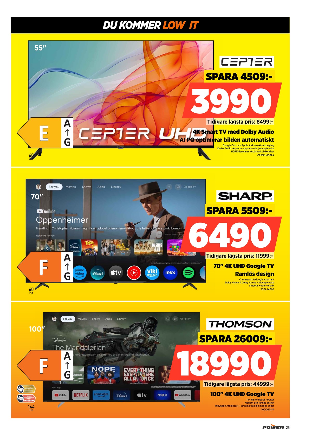 Se Power reklamblad för vecka 2 på Kampanjveckan.se. Se bra erbjudanden på många varor, t.ex. tv cepter eller tv sharp. Läs reklambladet här! Sida 25
