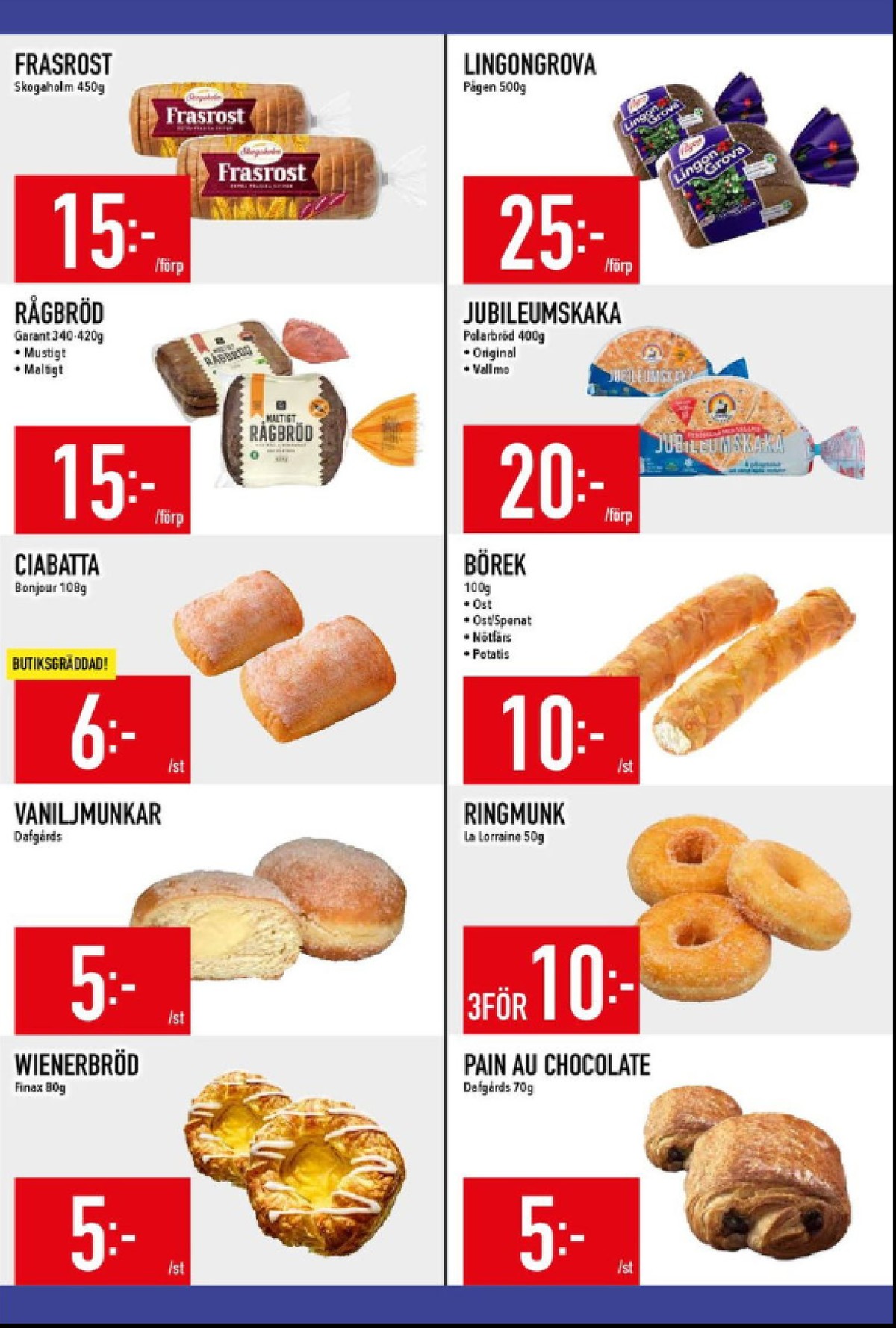 Se MatDax reklamblad för vecka 2 på Kampanjveckan.se. Se bra erbjudanden på många varor, t.ex. toastbröd frasrost eller rågbröd mustigt. Läs reklambladet här! Sida 7
