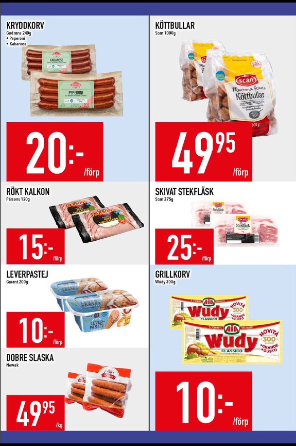 Se MatDax reklamblad för vecka 2 på Kampanjveckan.se. Se bra erbjudanden på många varor, t.ex. stekfläsk garant eller grillkorv wudy. Läs reklambladet här! Sida 10
