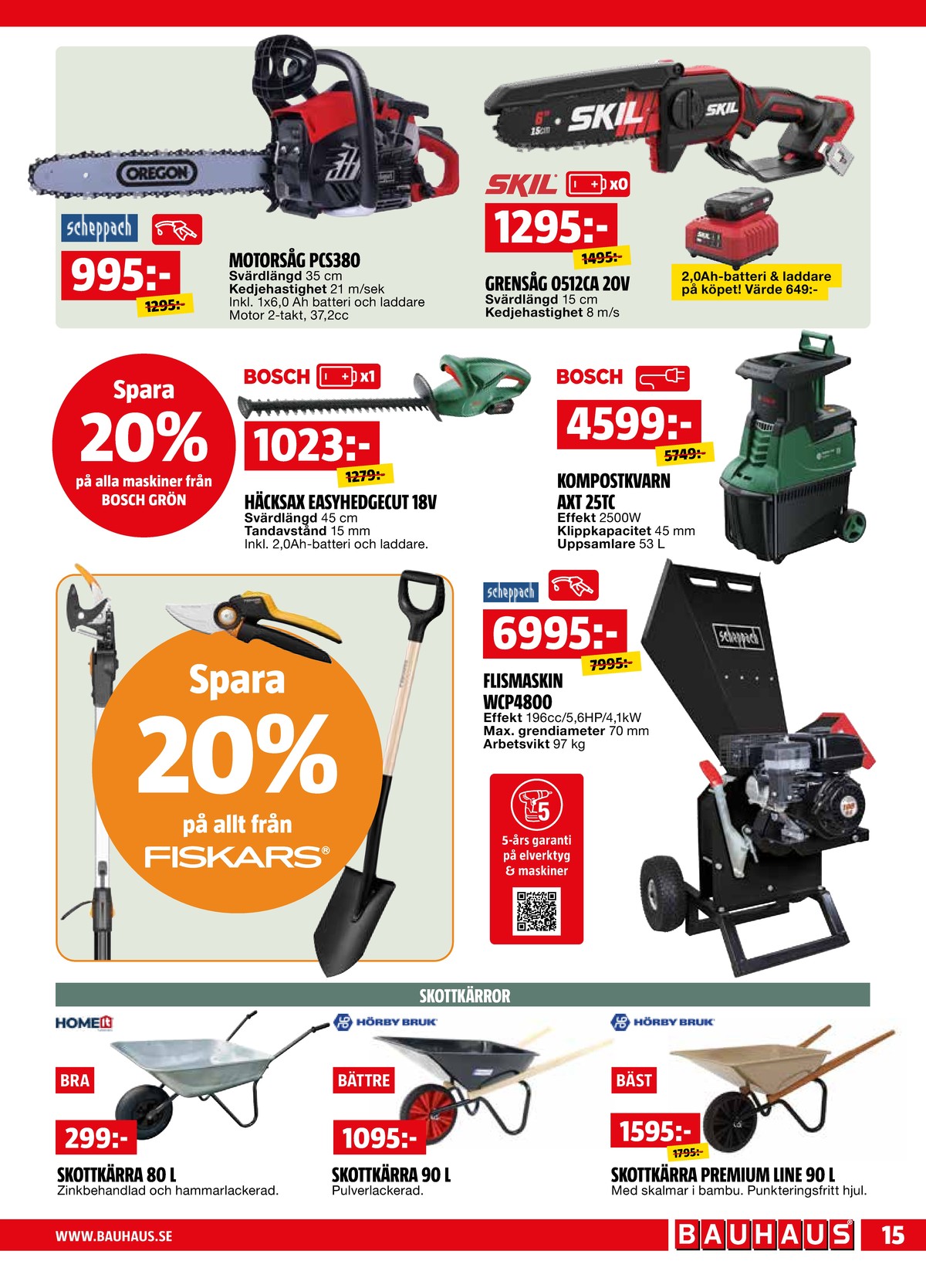 Se Bauhaus reklamblad för vecka 20 på Kampanjveckan.se. Se bra erbjudanden på många varor. Läs reklambladet här! Sida 15