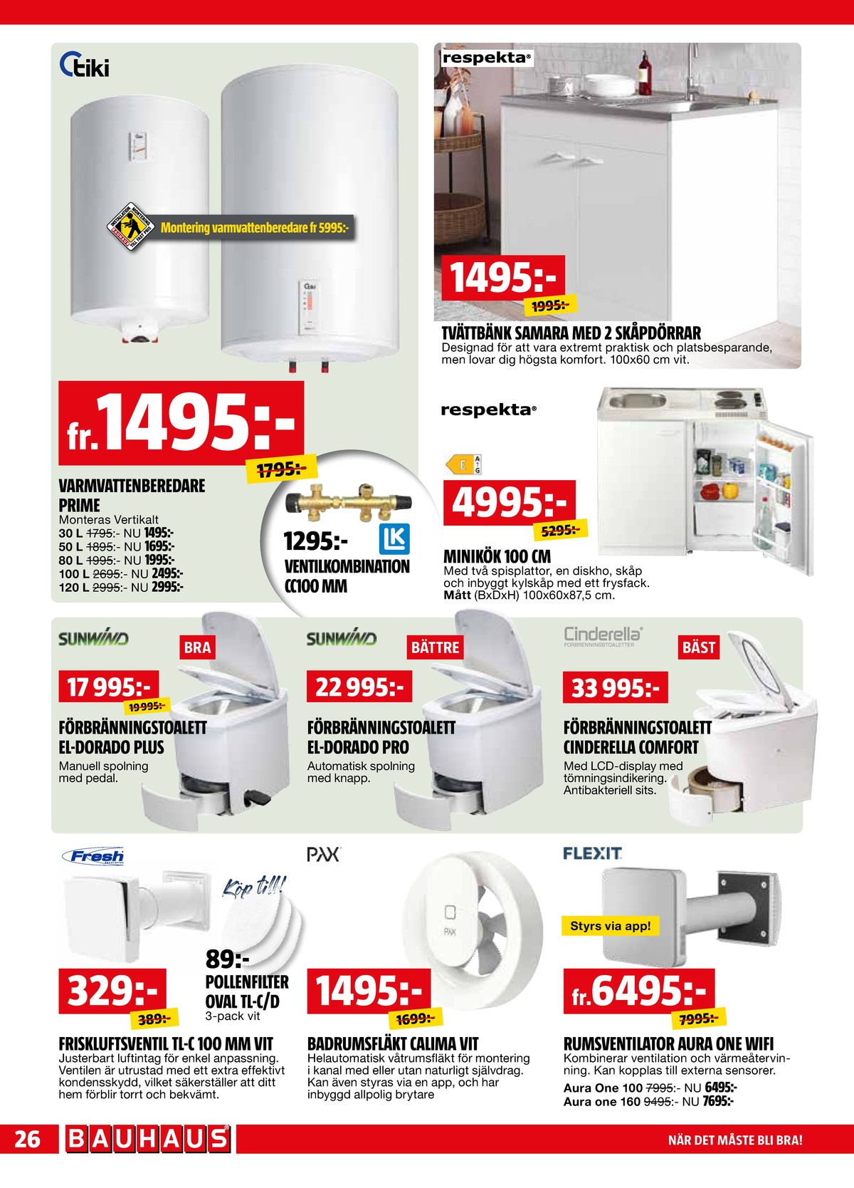 Se Bauhaus reklamblad för vecka 20 på Kampanjveckan.se. Se bra erbjudanden på många varor. Läs reklambladet här! Sida 26