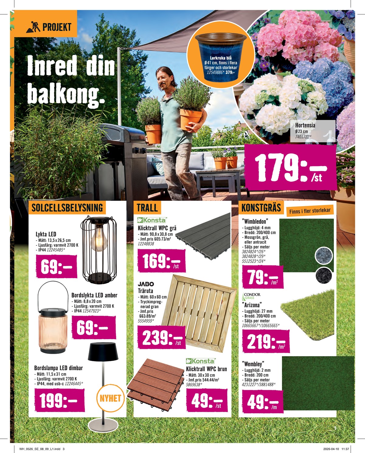 Se Hornbach reklamblad för vecka 20 på Kampanjveckan.se. Se bra erbjudanden på många varor. Läs reklambladet här! Sida 9