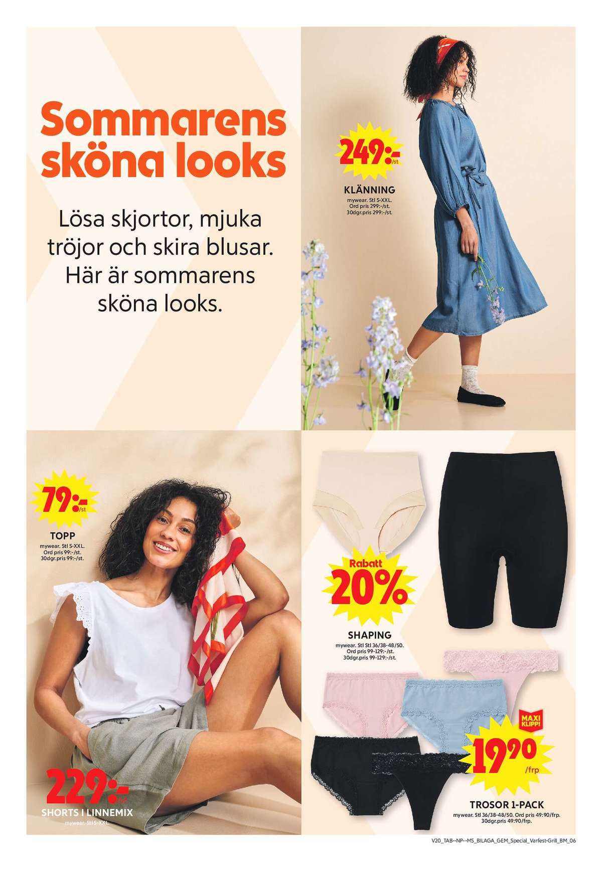 Se ICA Maxi reklamblad för vecka 20 på Kampanjveckan.se. Se bra erbjudanden på många varor, t.ex. klänning mywear eller toppar mywear. Läs reklambladet här! Sida 22
