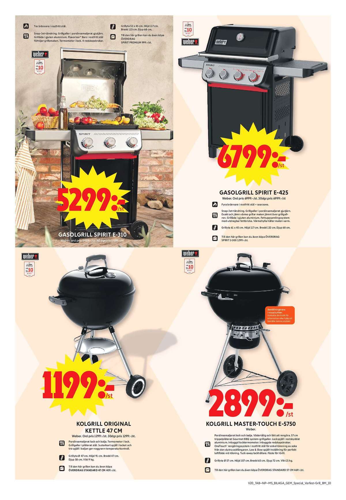 Se ICA Maxi reklamblad för vecka 20 på Kampanjveckan.se. Se bra erbjudanden på många varor, t.ex. gasolgrill weber eller grillskyddshuv weber. Läs reklambladet här! Sida 26
