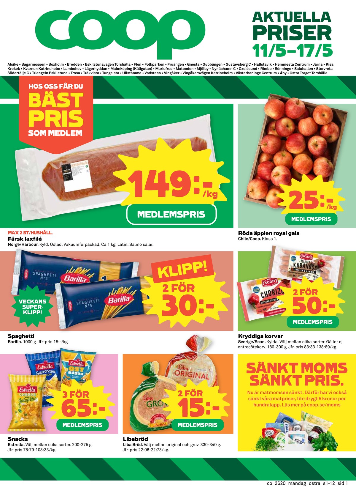 Se Coop reklamblad för vecka 20 på Kampanjveckan.se. Se bra erbjudanden på många varor, t.ex. Äpplen coop eller chorizo scan. Läs reklambladet här! Sida 1
