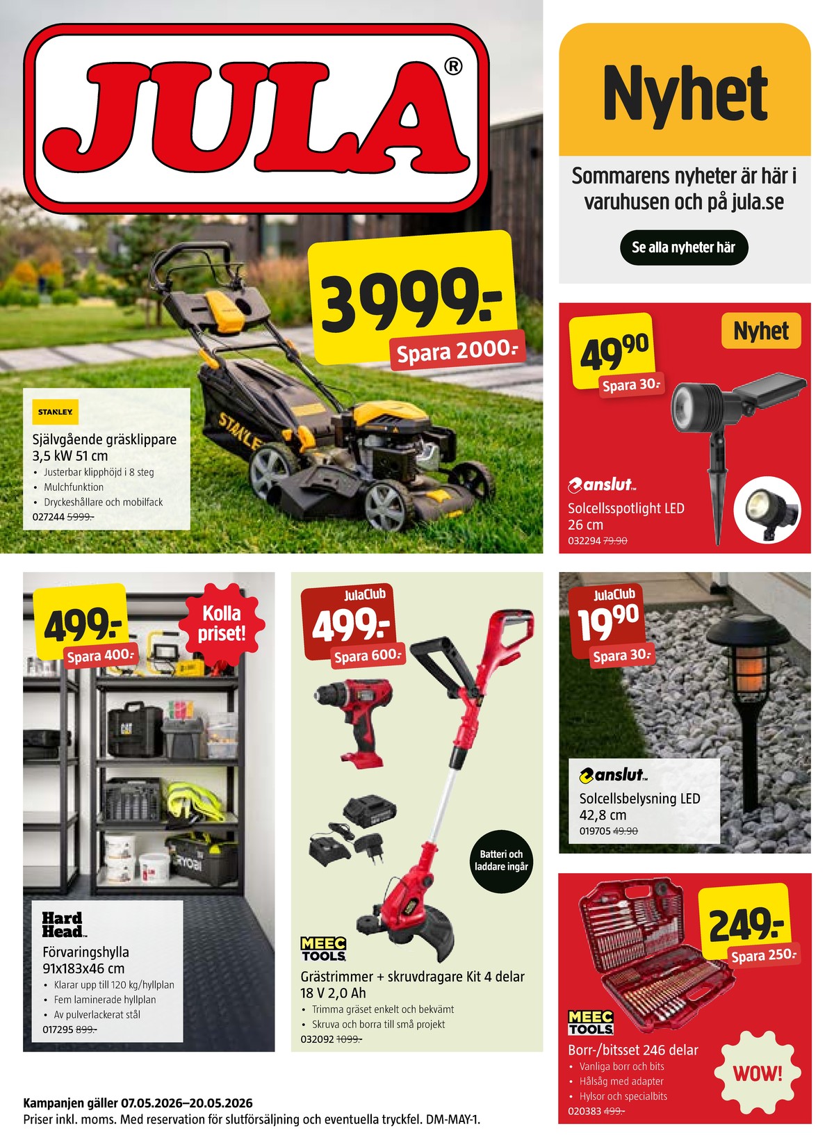 Jula reklamblad. Giltig: 07/05/26 - 20/05/26