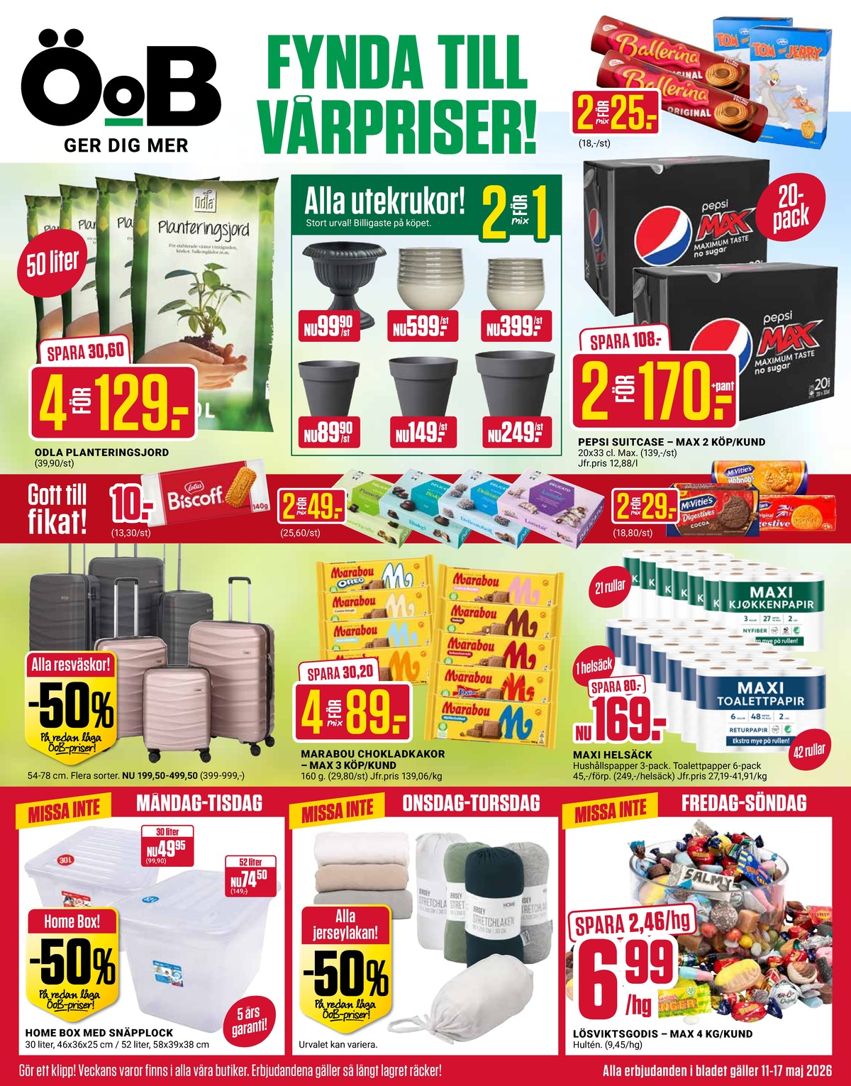 Se ÖoB reklamblad för vecka 20 på Kampanjveckan.se. Se bra erbjudanden på många varor. Läs reklambladet här! Sida 1