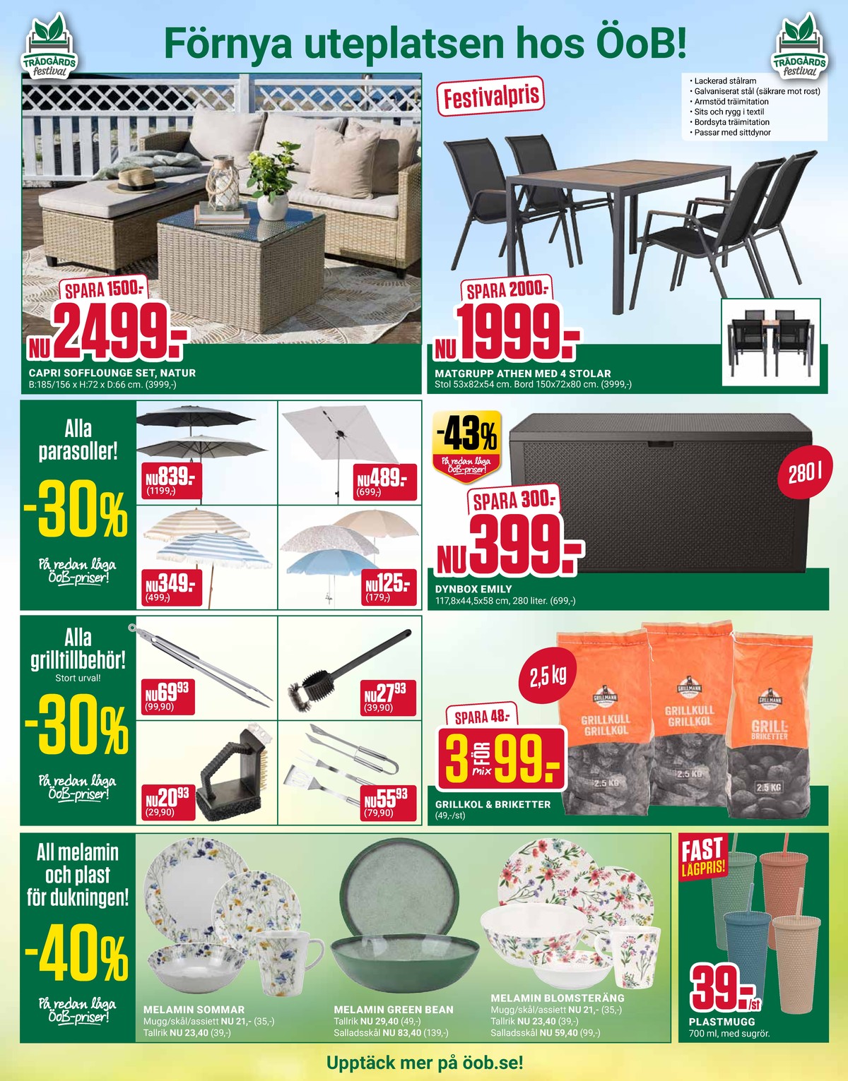 Se ÖoB reklamblad för vecka 20 på Kampanjveckan.se. Se bra erbjudanden på många varor. Läs reklambladet här! Sida 4
