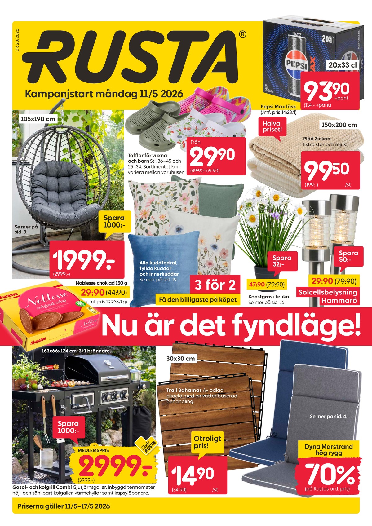 Se Rusta reklamblad för vecka 20 på Kampanjveckan.se. Se bra erbjudanden på många varor. Läs reklambladet här! Sida 1