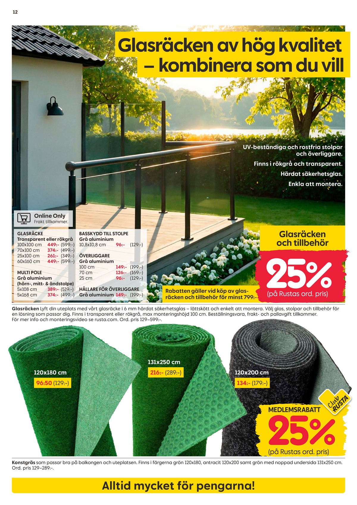 Se Rusta reklamblad för vecka 20 på Kampanjveckan.se. Se bra erbjudanden på många varor. Läs reklambladet här! Sida 12