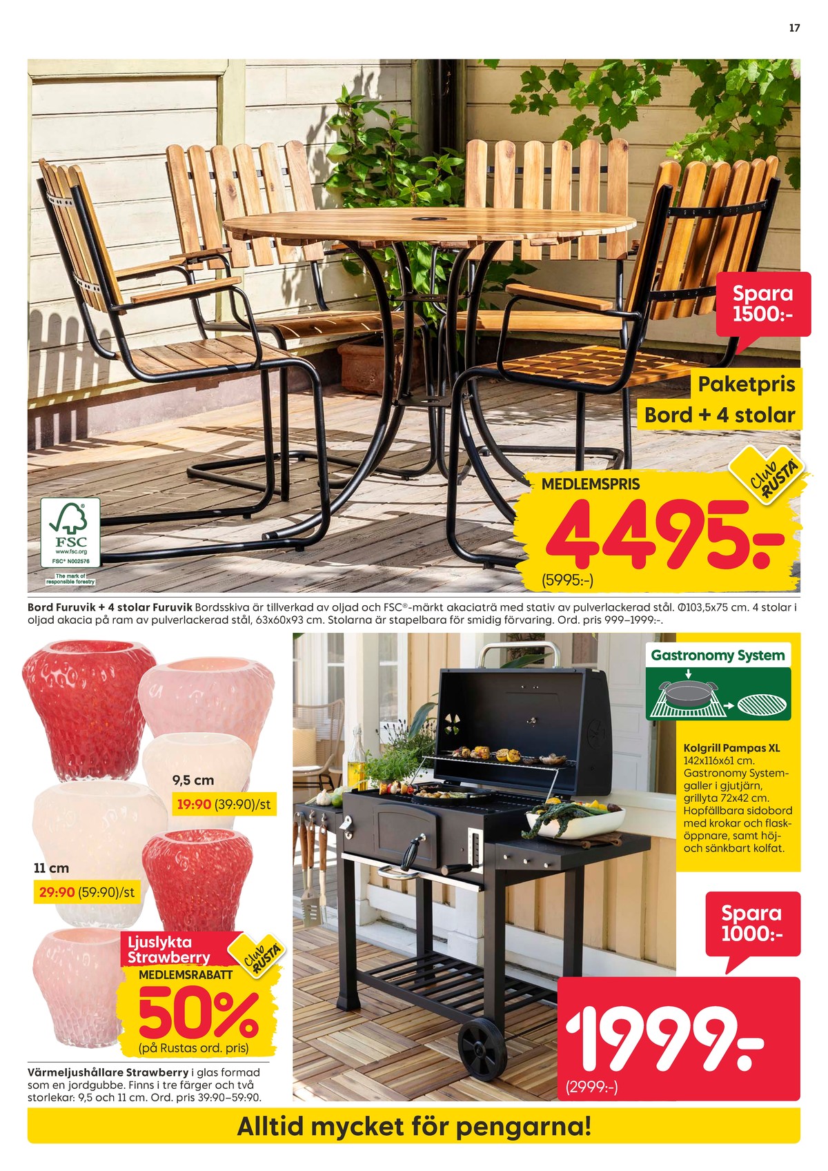 Se Rusta reklamblad för vecka 20 på Kampanjveckan.se. Se bra erbjudanden på många varor. Läs reklambladet här! Sida 17
