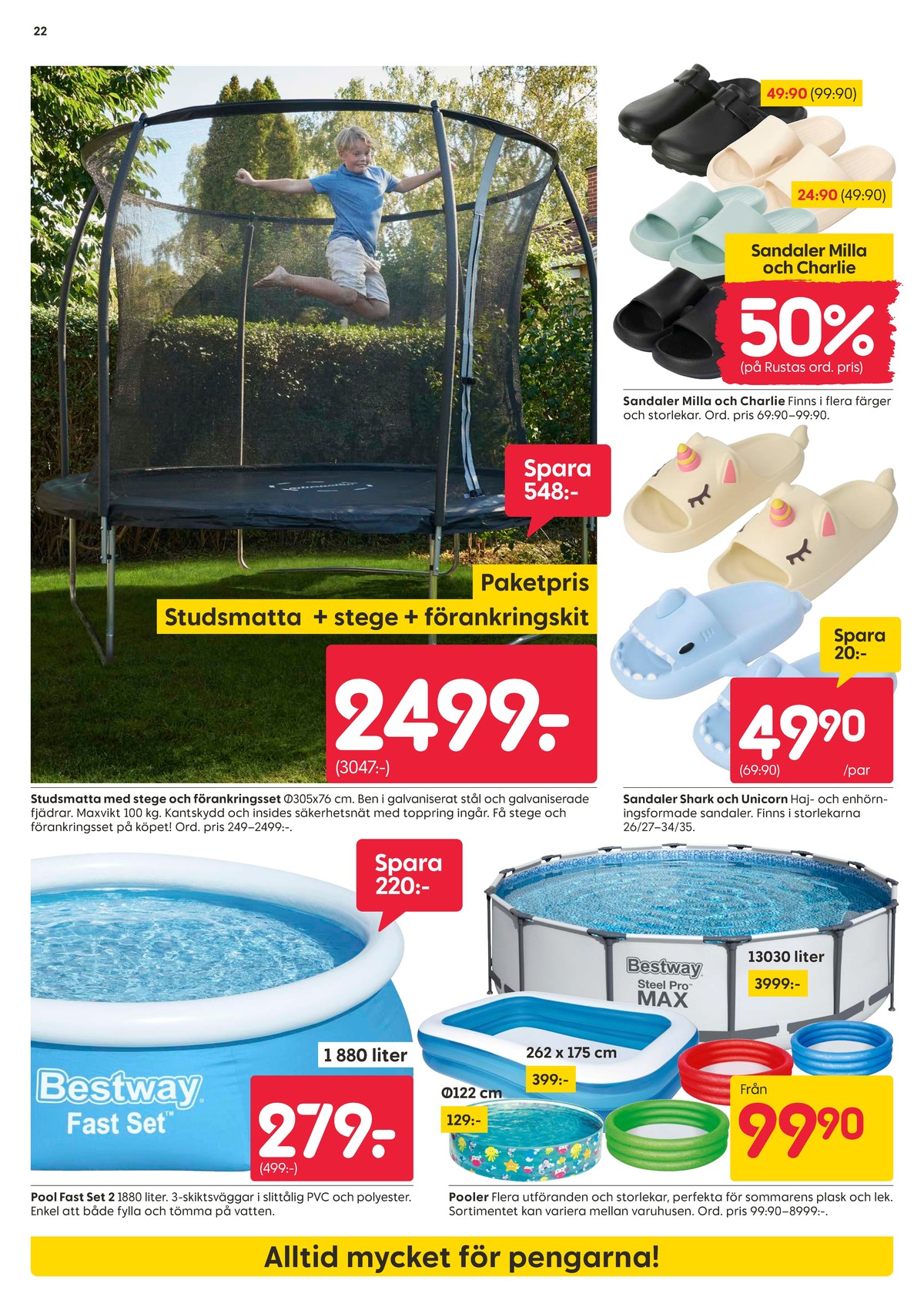 Se Rusta reklamblad för vecka 20 på Kampanjveckan.se. Se bra erbjudanden på många varor. Läs reklambladet här! Sida 22