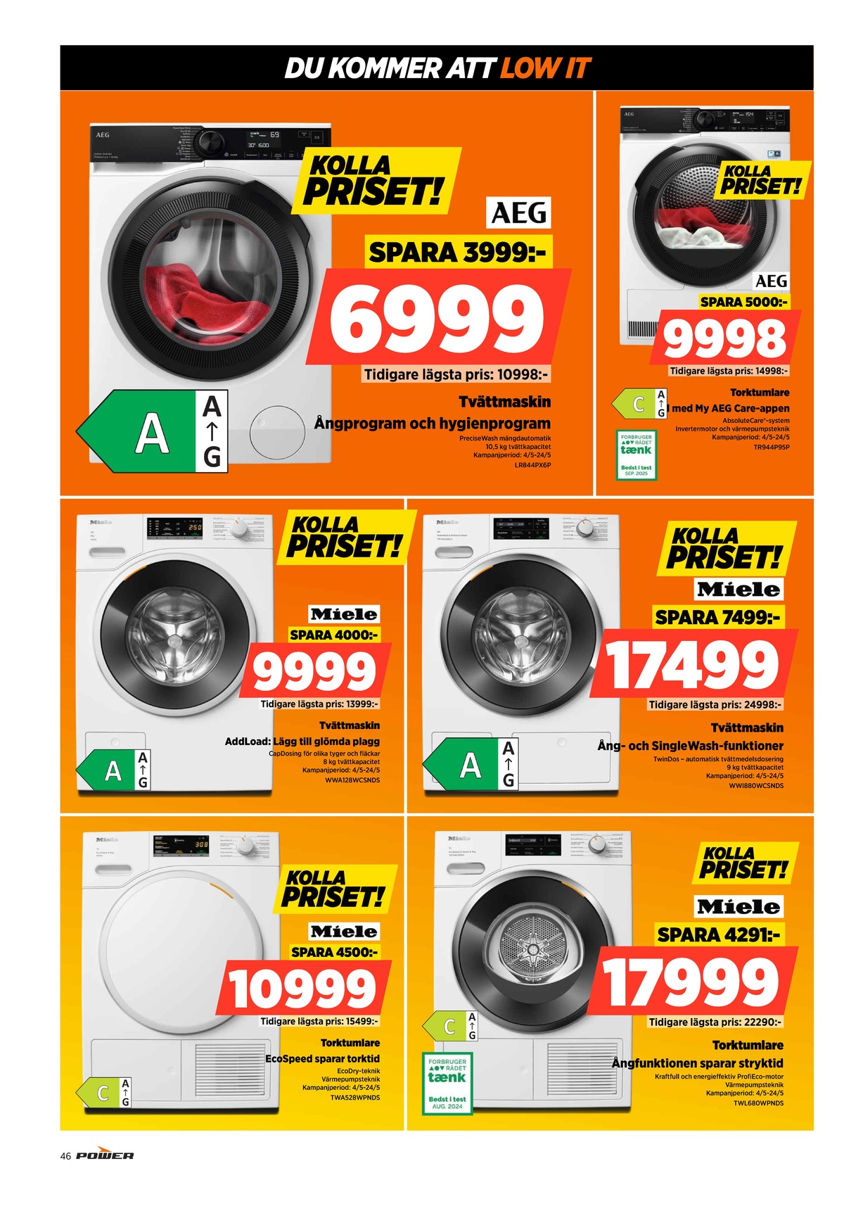 Se Power reklamblad för vecka 20 på Kampanjveckan.se. Se bra erbjudanden på många varor. Läs reklambladet här! Sida 46