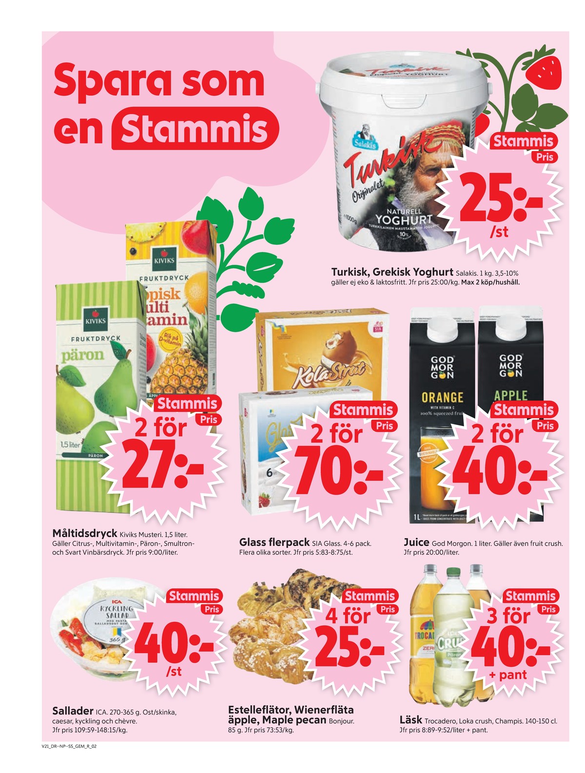 Se ICA Supermarket reklamblad för vecka 21 på Kampanjveckan.se. Se bra erbjudanden på många varor, t.ex. sallad ica eller Äpple juice god morgon. Läs reklambladet här! Sida 2
