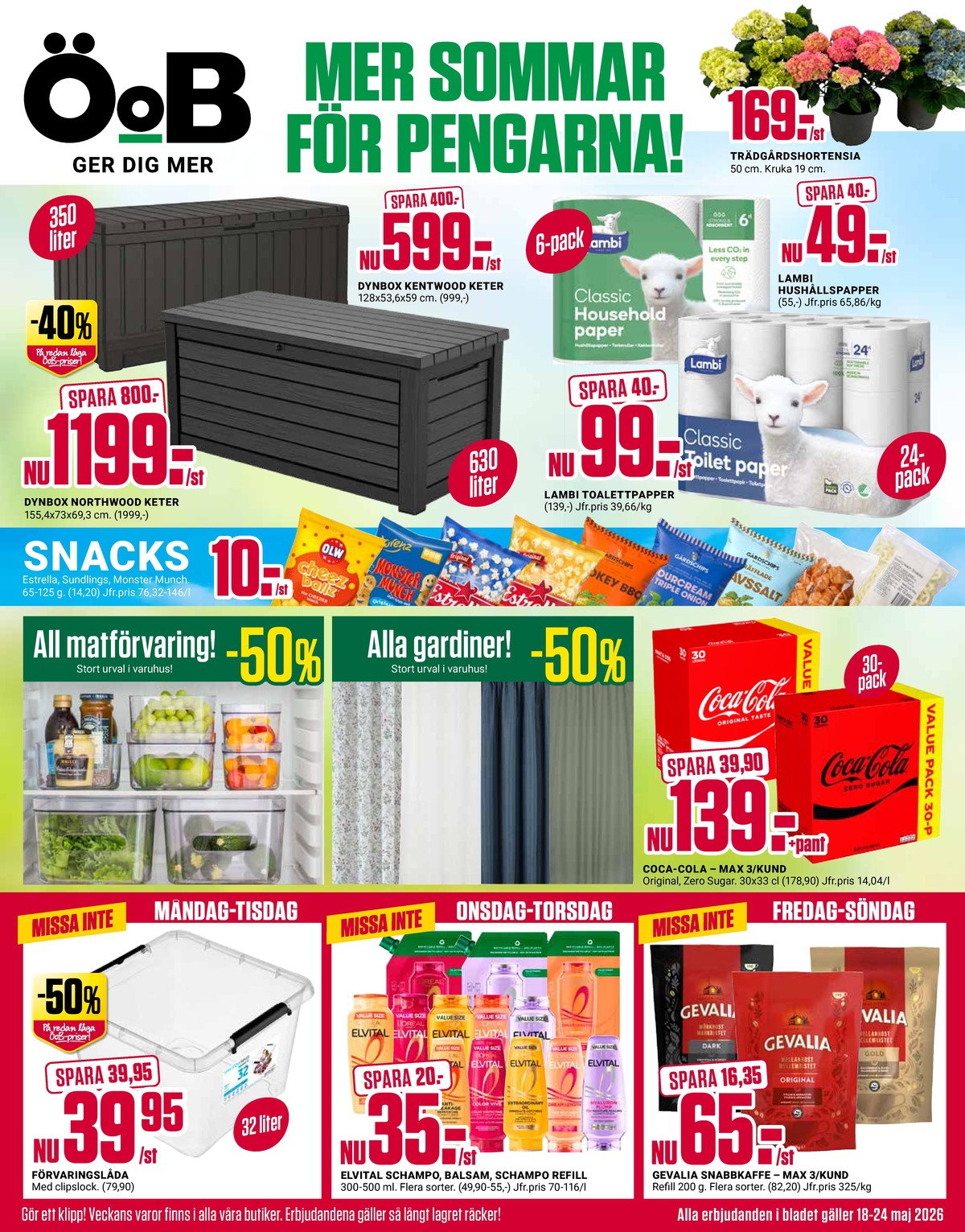 ÖoB reklamblad. Giltig: 18/05/26 - 24/05/26