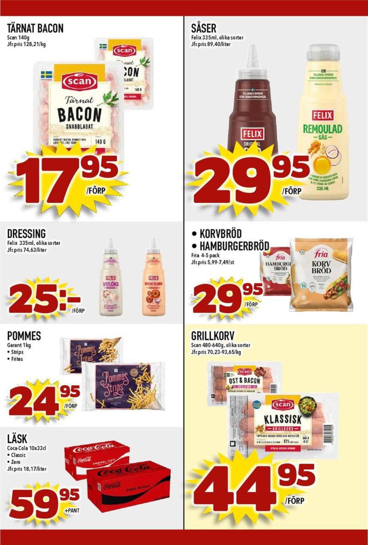 Se MatDax reklamblad för vecka 21 på Kampanjveckan.se. Se bra erbjudanden på många varor, t.ex. vitlökssås felix eller hamburgerbröd fria. Läs reklambladet här! Sida 20
