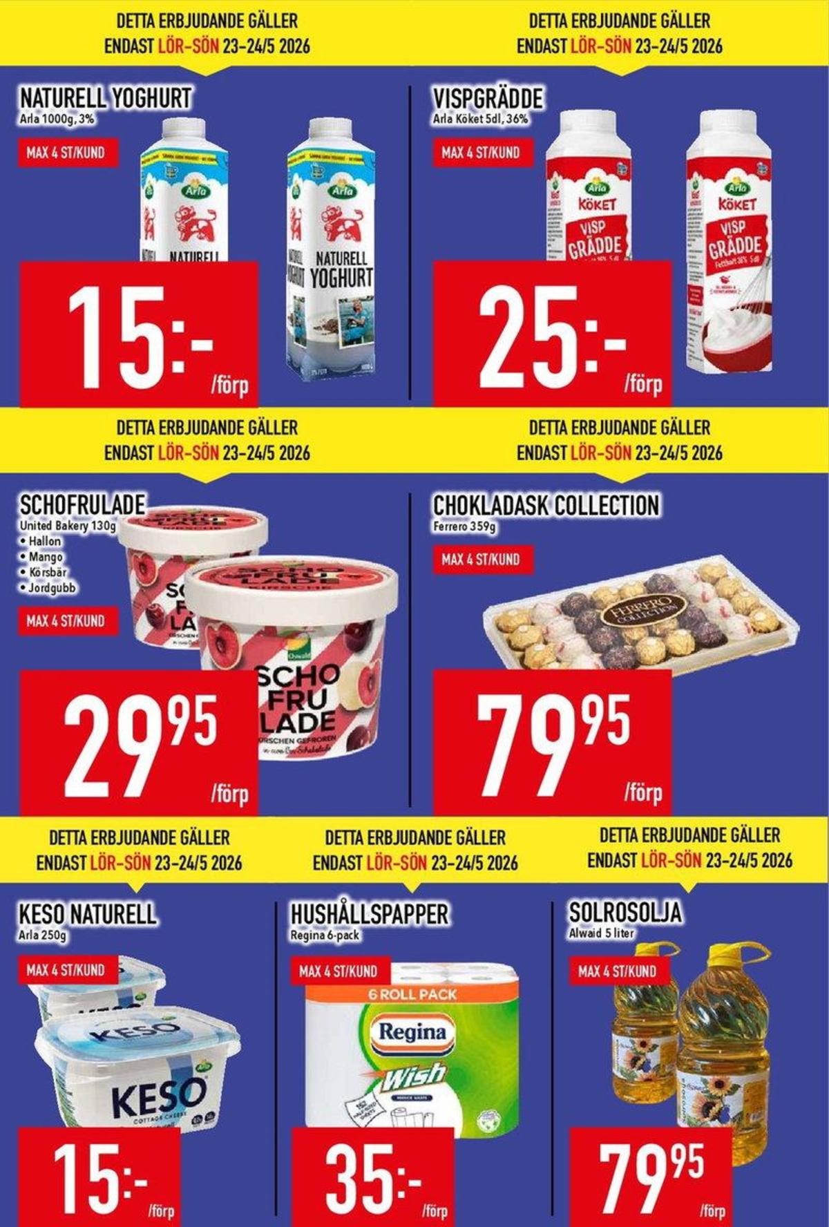 Se MatDax reklamblad för vecka 21 på Kampanjveckan.se. Se bra erbjudanden på många varor, t.ex. cottage cheese keso eller chokladask collection. Läs reklambladet här! Sida 6
