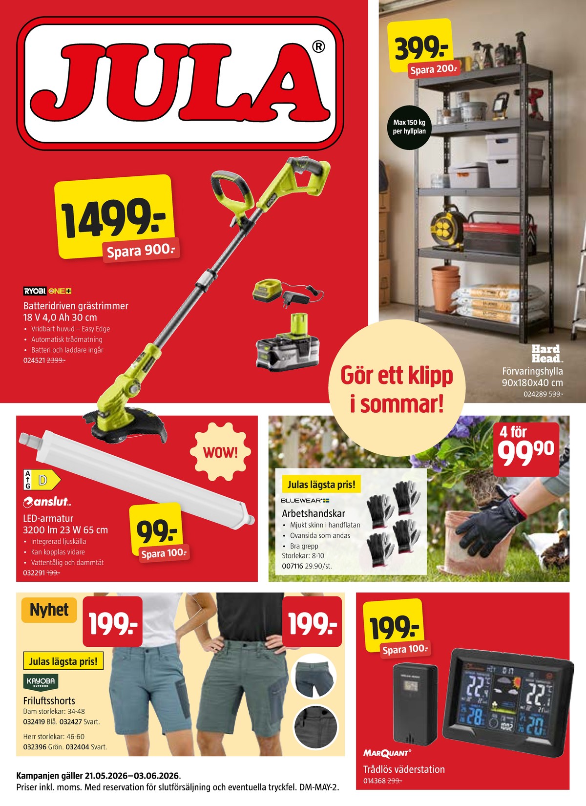 Se Jula reklamblad för vecka 21 på Kampanjveckan.se. Se bra erbjudanden på många varor. Läs reklambladet här! Sida 1