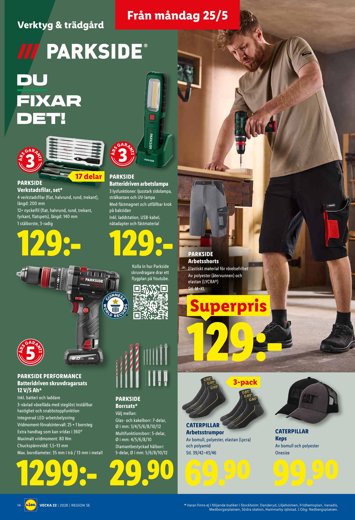 Se Lidl reklamblad för vecka 22 på Kampanjveckan.se. Se bra erbjudanden på många varor, t.ex. fil parkside eller keps cat. Läs reklambladet här! Sida 16
