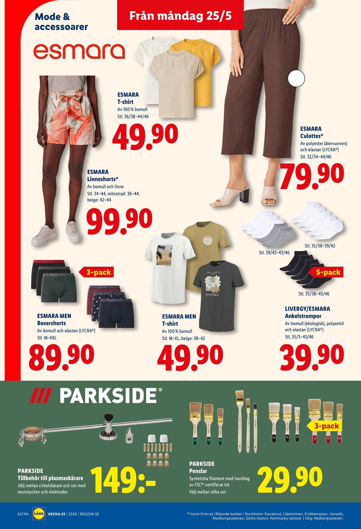 Se Lidl reklamblad för vecka 22 på Kampanjveckan.se. Se bra erbjudanden på många varor, t.ex. footies livergy eller penslar parkside. Läs reklambladet här! Sida 17
