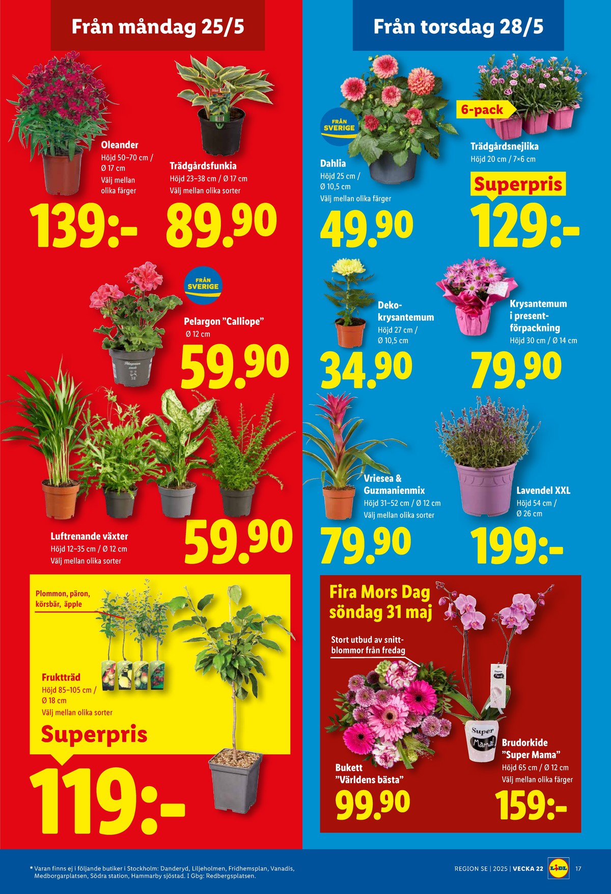 Se Lidl reklamblad för vecka 22 på Kampanjveckan.se. Se bra erbjudanden på många varor, t.ex. plantor okänd eller plantor okänd. Läs reklambladet här! Sida 20
