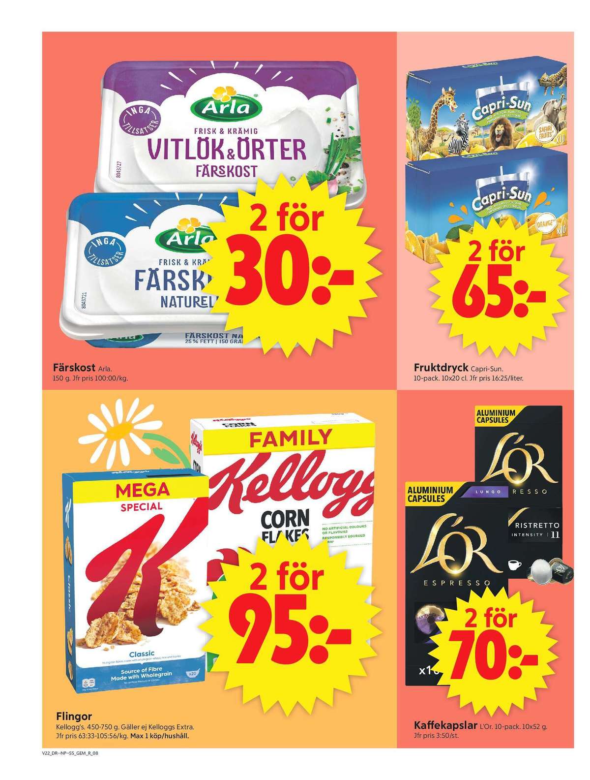 Se ICA Supermarket reklamblad för vecka 22 på Kampanjveckan.se. Se bra erbjudanden på många varor, t.ex. färskost arla eller vitlök örter färskost arla. Läs reklambladet här! Sida 10
