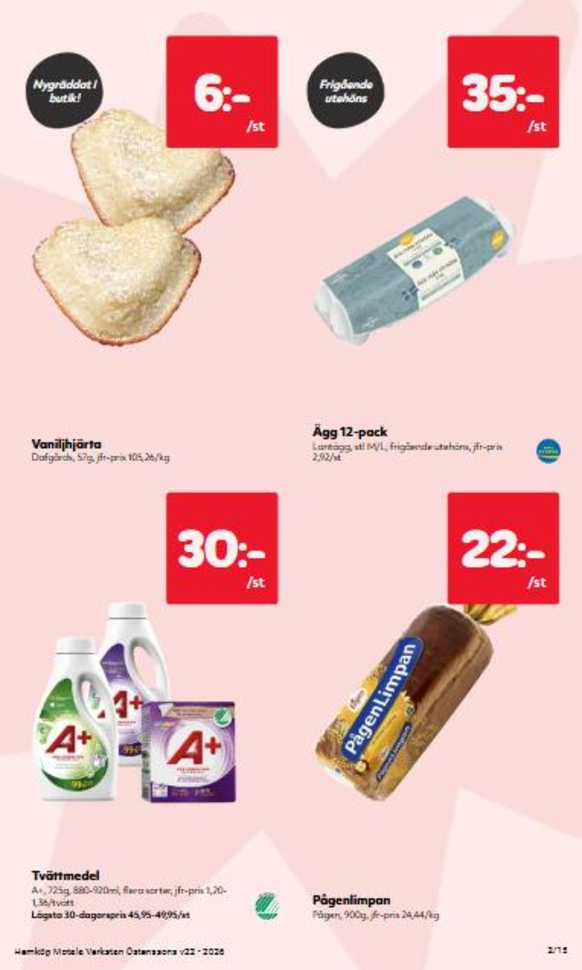 Se Hemköp reklamblad för vecka 22 på Kampanjveckan.se. Se bra erbjudanden på många varor. Läs reklambladet här! Sida 2