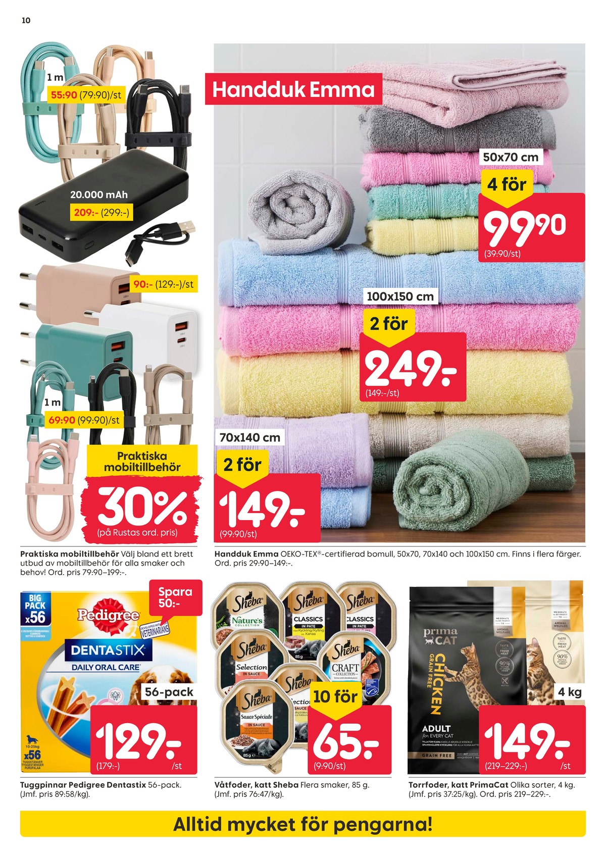 Se Rusta reklamblad för vecka 23 på Kampanjveckan.se. Se bra erbjudanden på många varor. Läs reklambladet här! Sida 10