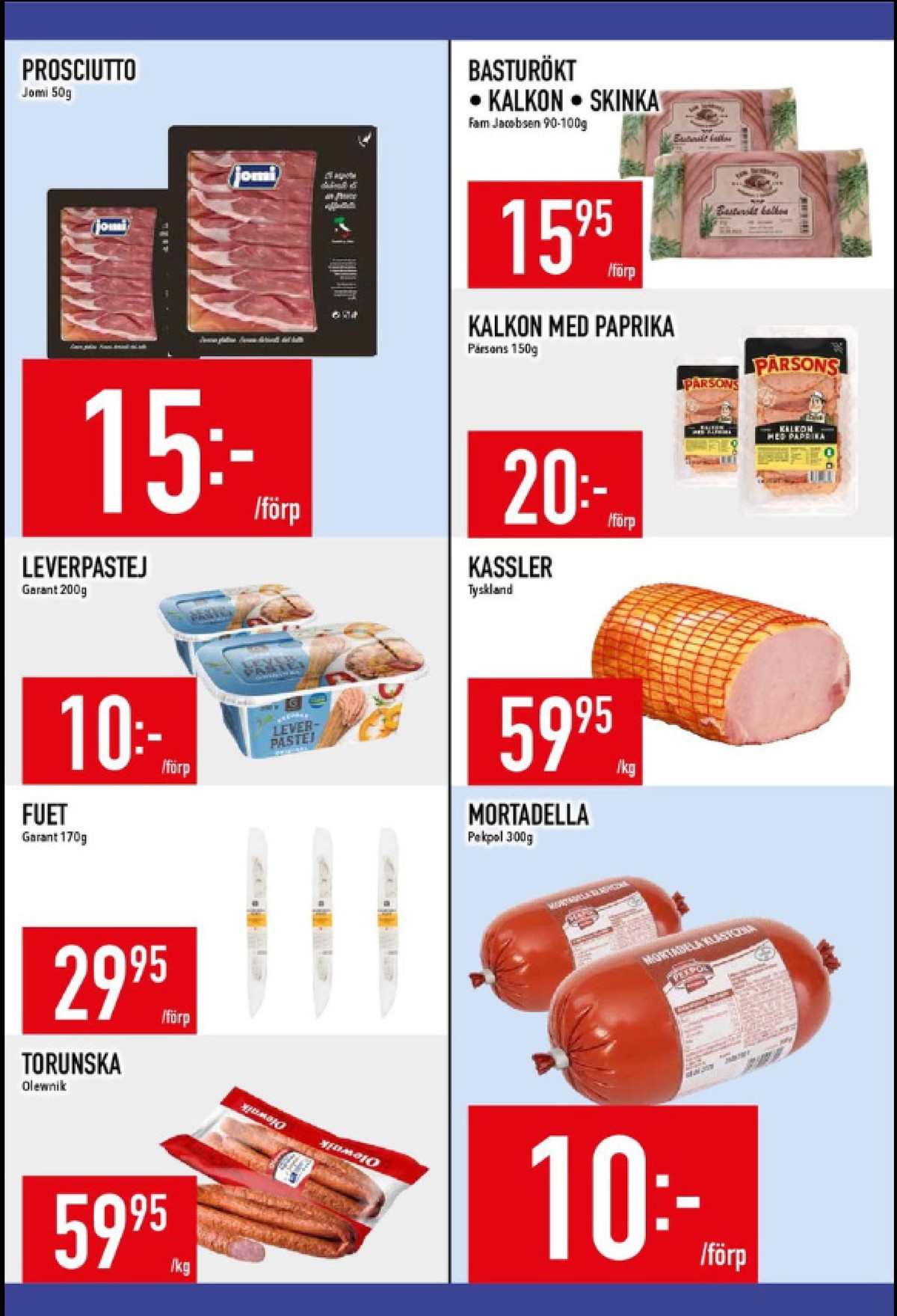 Se MatDax reklamblad för vecka 23 på Kampanjveckan.se. Se bra erbjudanden på många varor, t.ex. prosciutto jomi eller kalkon paprika pärsons. Läs reklambladet här! Sida 13
