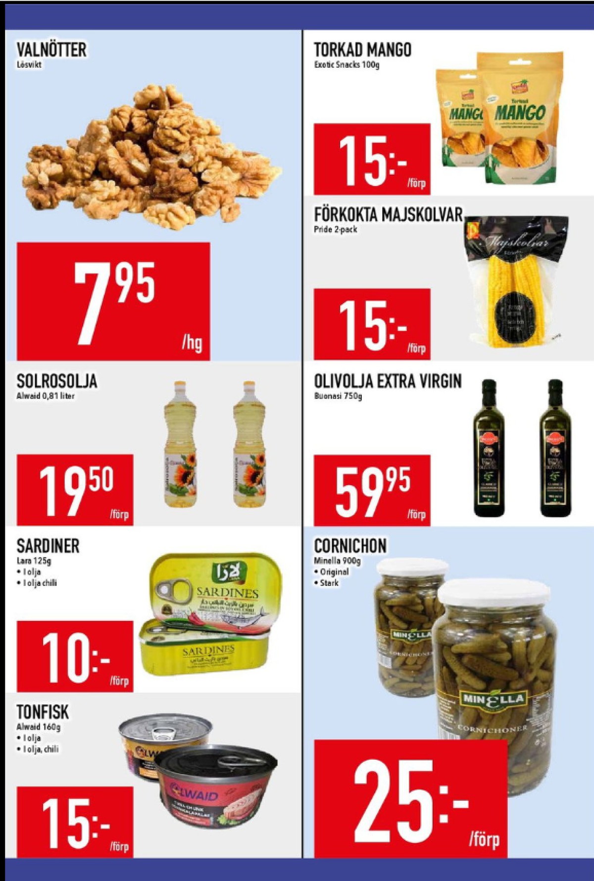 Se MatDax reklamblad för vecka 23 på Kampanjveckan.se. Se bra erbjudanden på många varor, t.ex. cornichons minella eller andra varor. Läs reklambladet här! Sida 16