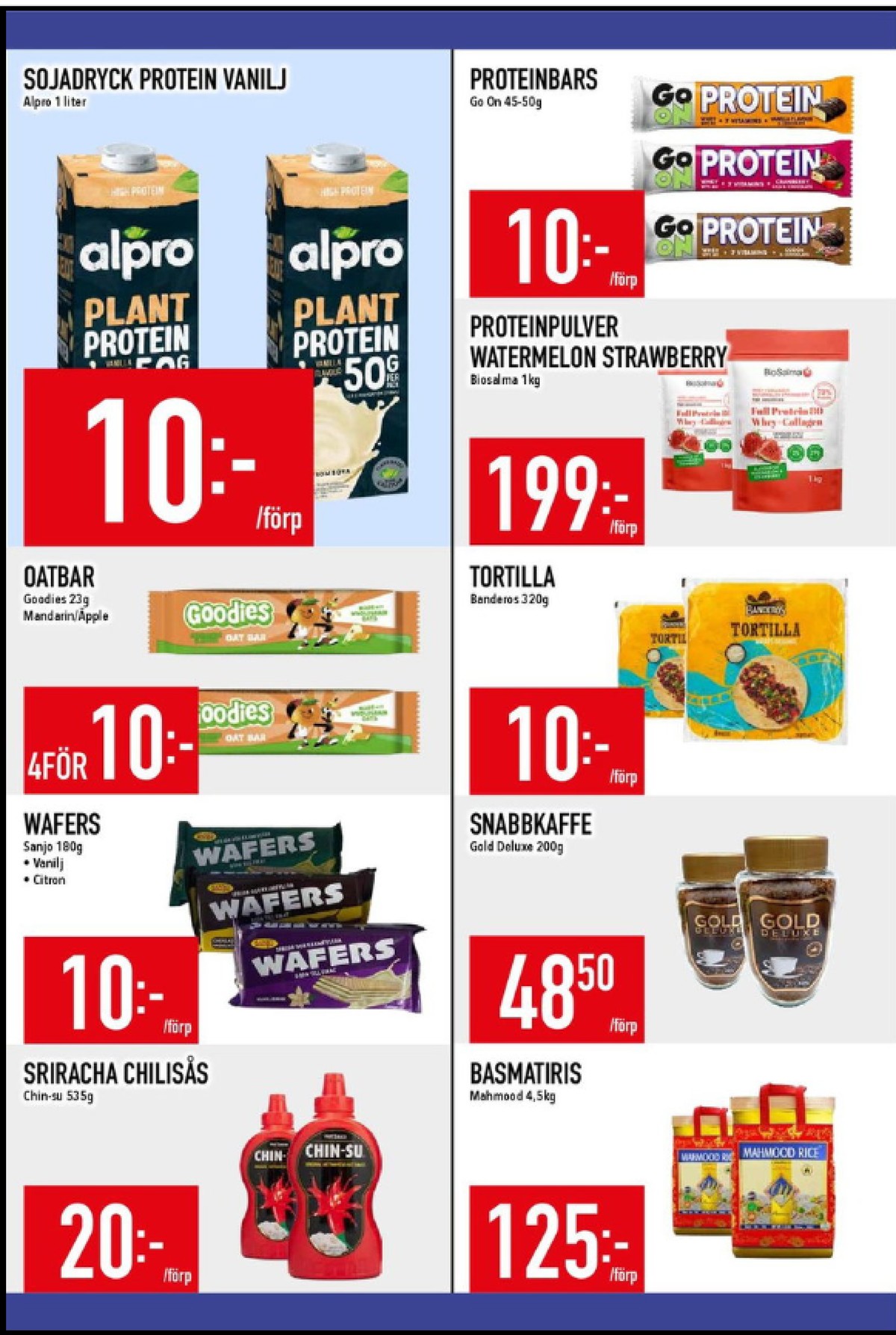 Se MatDax reklamblad för vecka 23 på Kampanjveckan.se. Se bra erbjudanden på många varor, t.ex. wafers sanjo eller tortillas banderos. Läs reklambladet här! Sida 17
