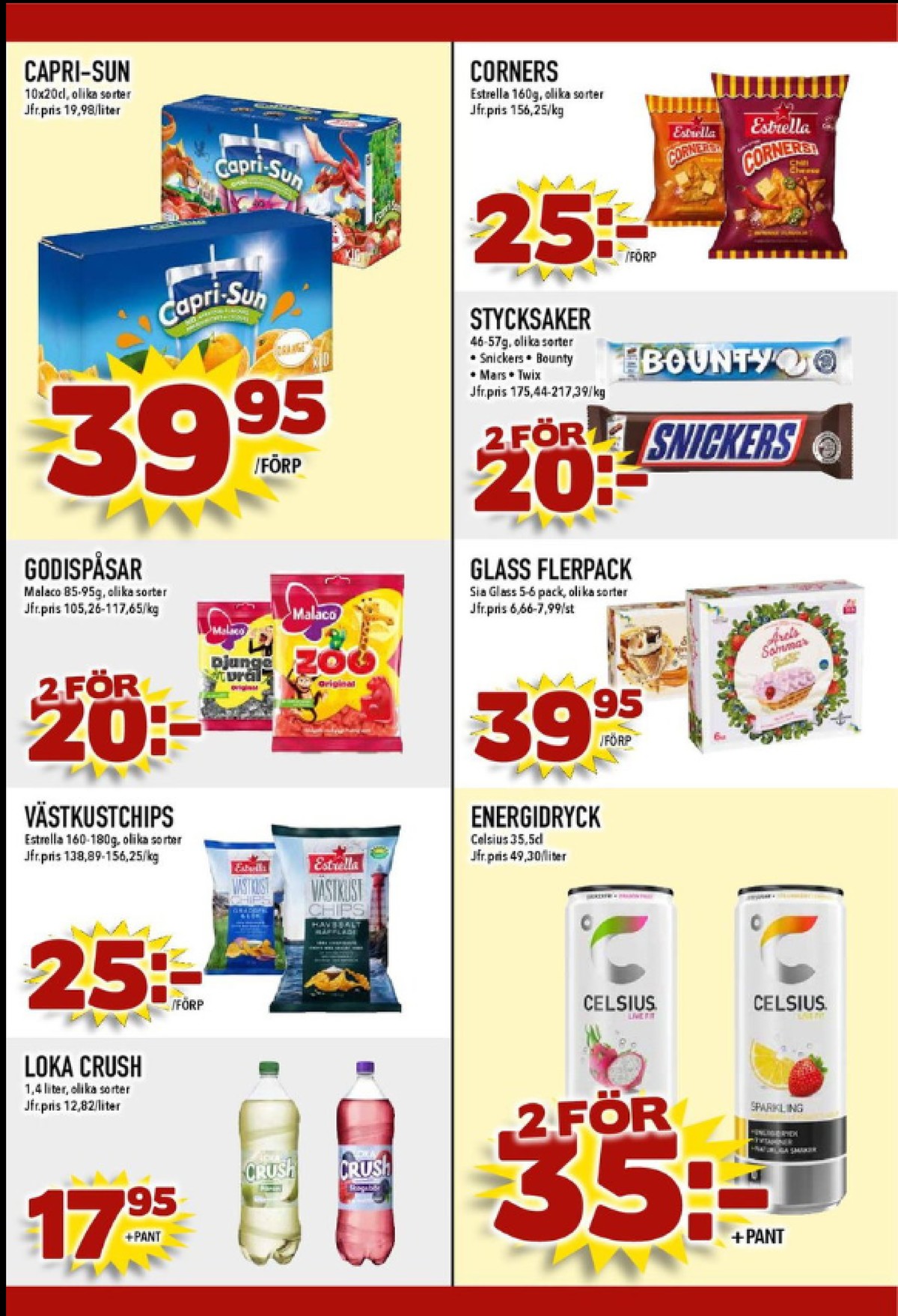 Se MatDax reklamblad för vecka 23 på Kampanjveckan.se. Se bra erbjudanden på många varor, t.ex. chips gräddfil & lök västkustchips eller andra varor. Läs reklambladet här! Sida 23