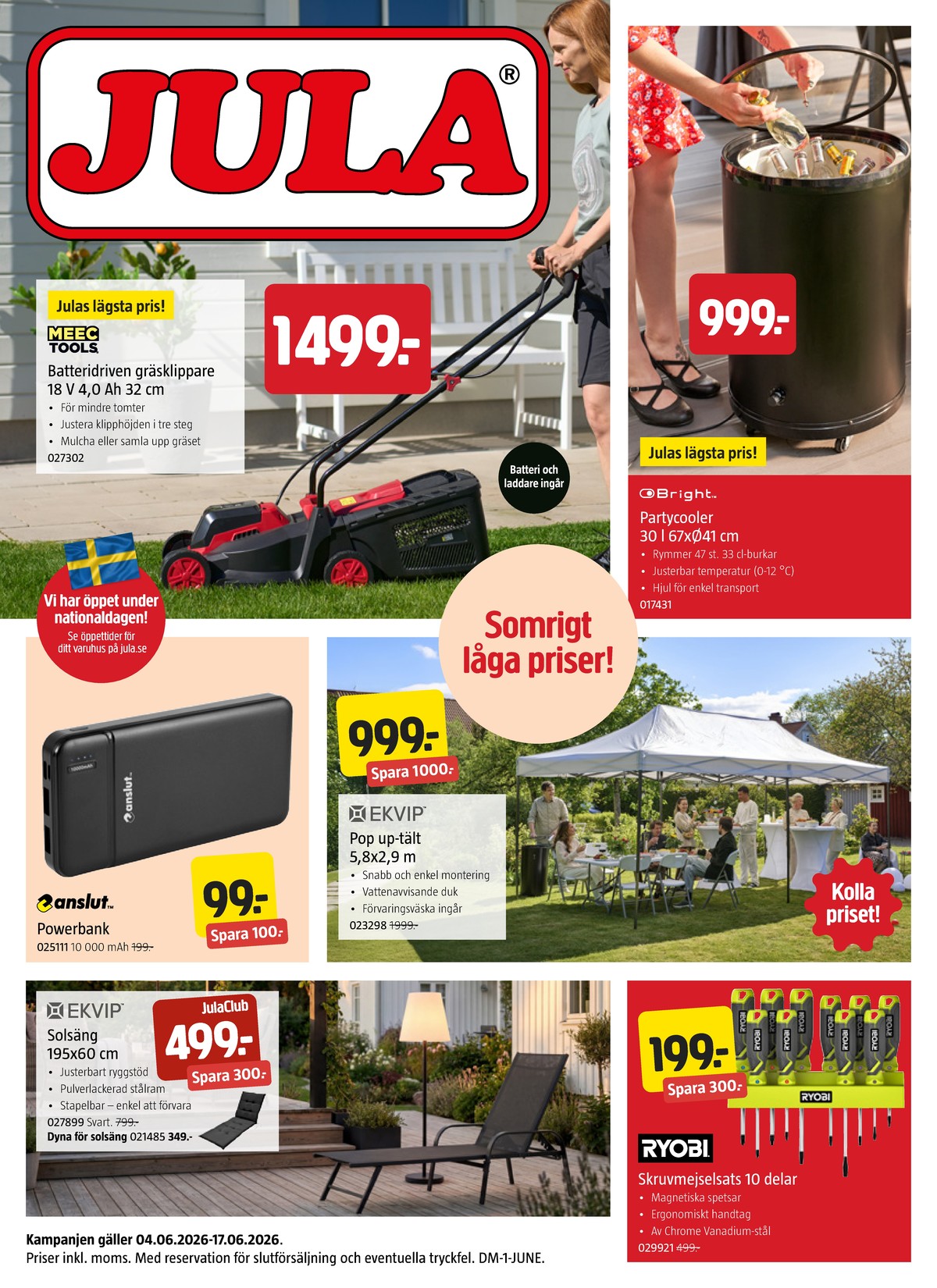 Se Jula reklamblad för vecka 23 på Kampanjveckan.se. Se bra erbjudanden på många varor. Läs reklambladet här! Sida 1
