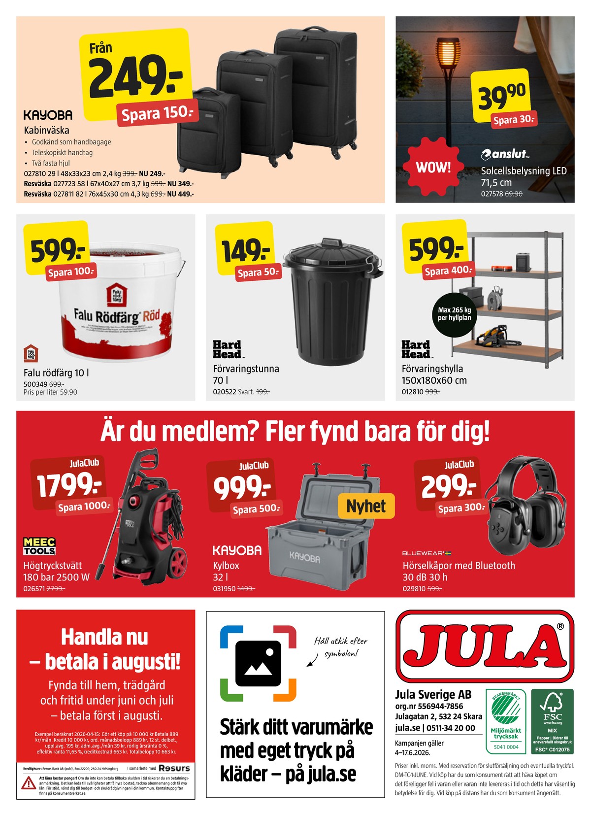 Se Jula reklamblad för vecka 23 på Kampanjveckan.se. Se bra erbjudanden på många varor. Läs reklambladet här! Sida 8