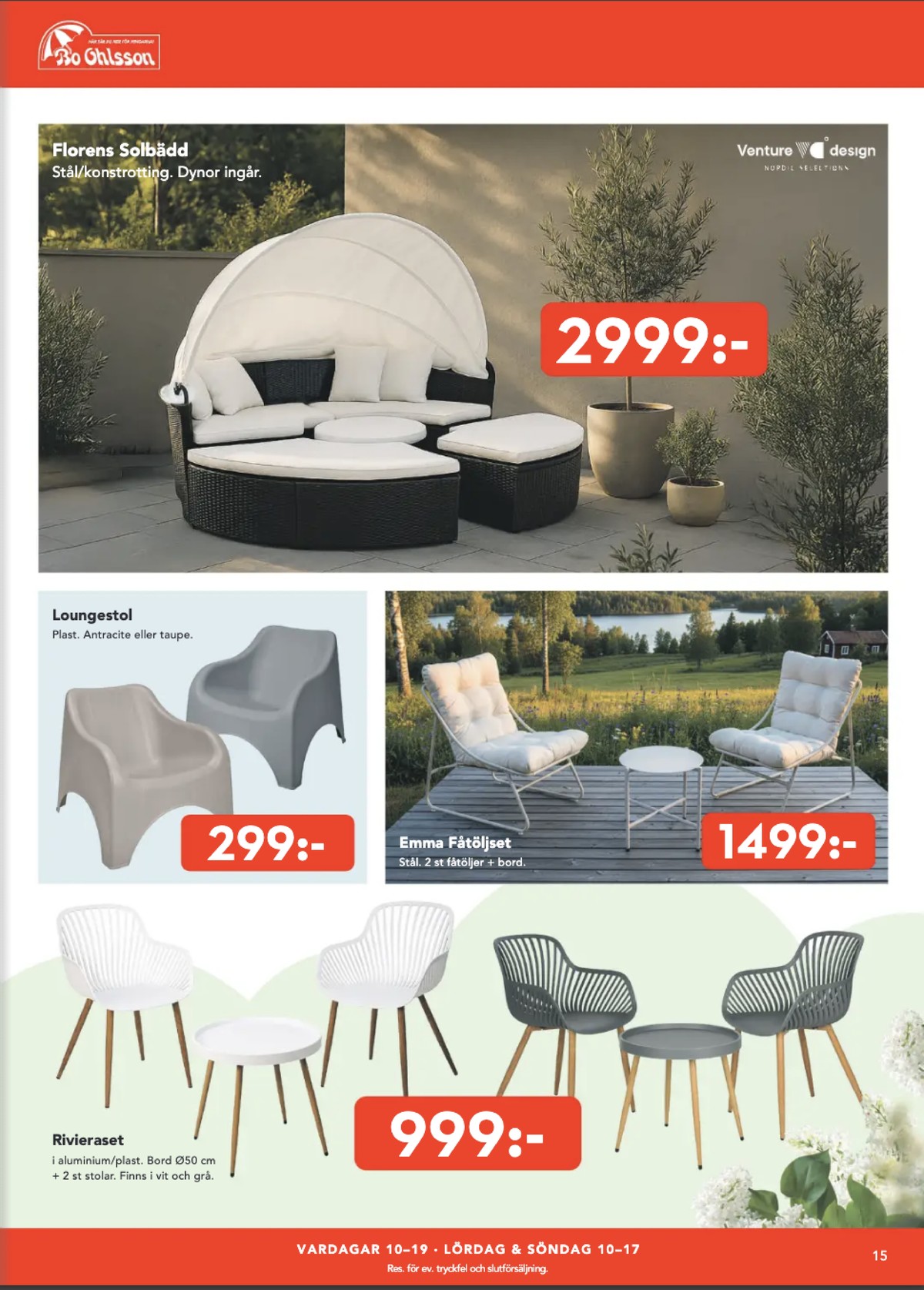 Se Bo Ohlsson reklamblad för vecka 24 på Kampanjveckan.se. Se bra erbjudanden på många varor. Läs reklambladet här! Sida 15