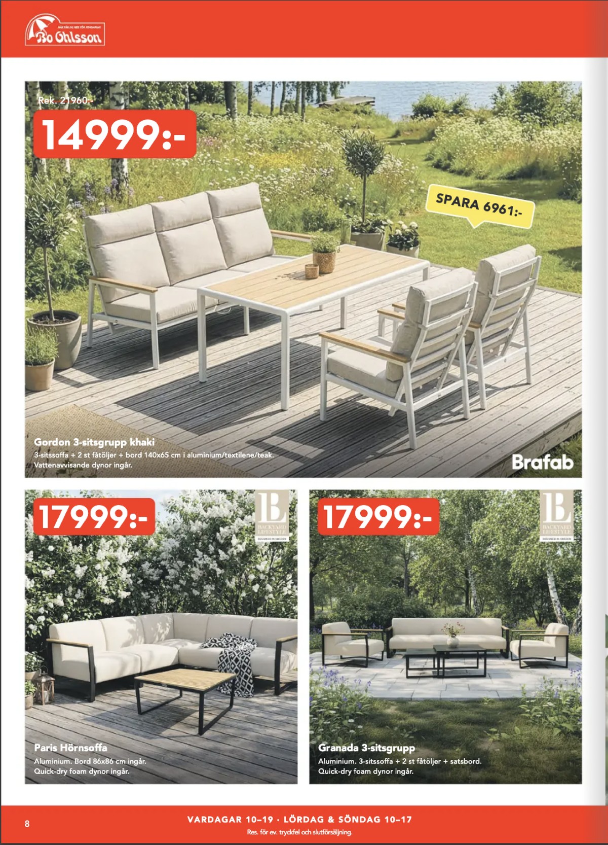 Se Bo Ohlsson reklamblad för vecka 24 på Kampanjveckan.se. Se bra erbjudanden på många varor. Läs reklambladet här! Sida 8