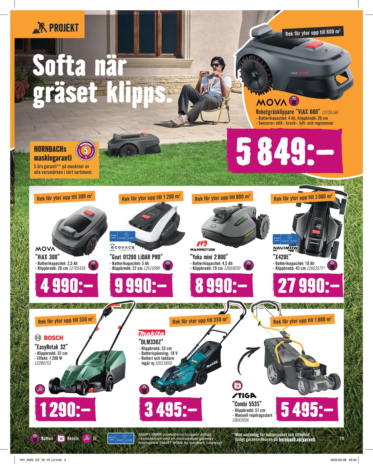 Se Hornbach reklamblad för vecka 24 på Kampanjveckan.se. Se bra erbjudanden på många varor. Läs reklambladet här! Sida 19