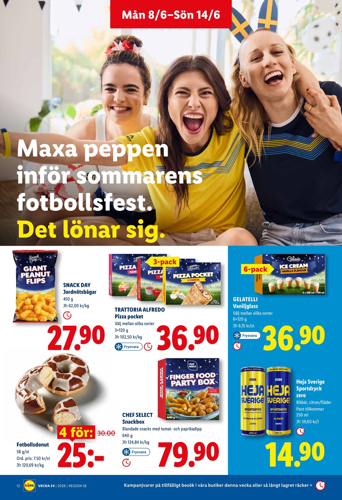 Se Lidl reklamblad för vecka 24 på Kampanjveckan.se. Se bra erbjudanden på många varor, t.ex. butiksbakat matbröd lidl eller glasstrutar vanilj gelatelli. Läs reklambladet här! Sida 14
