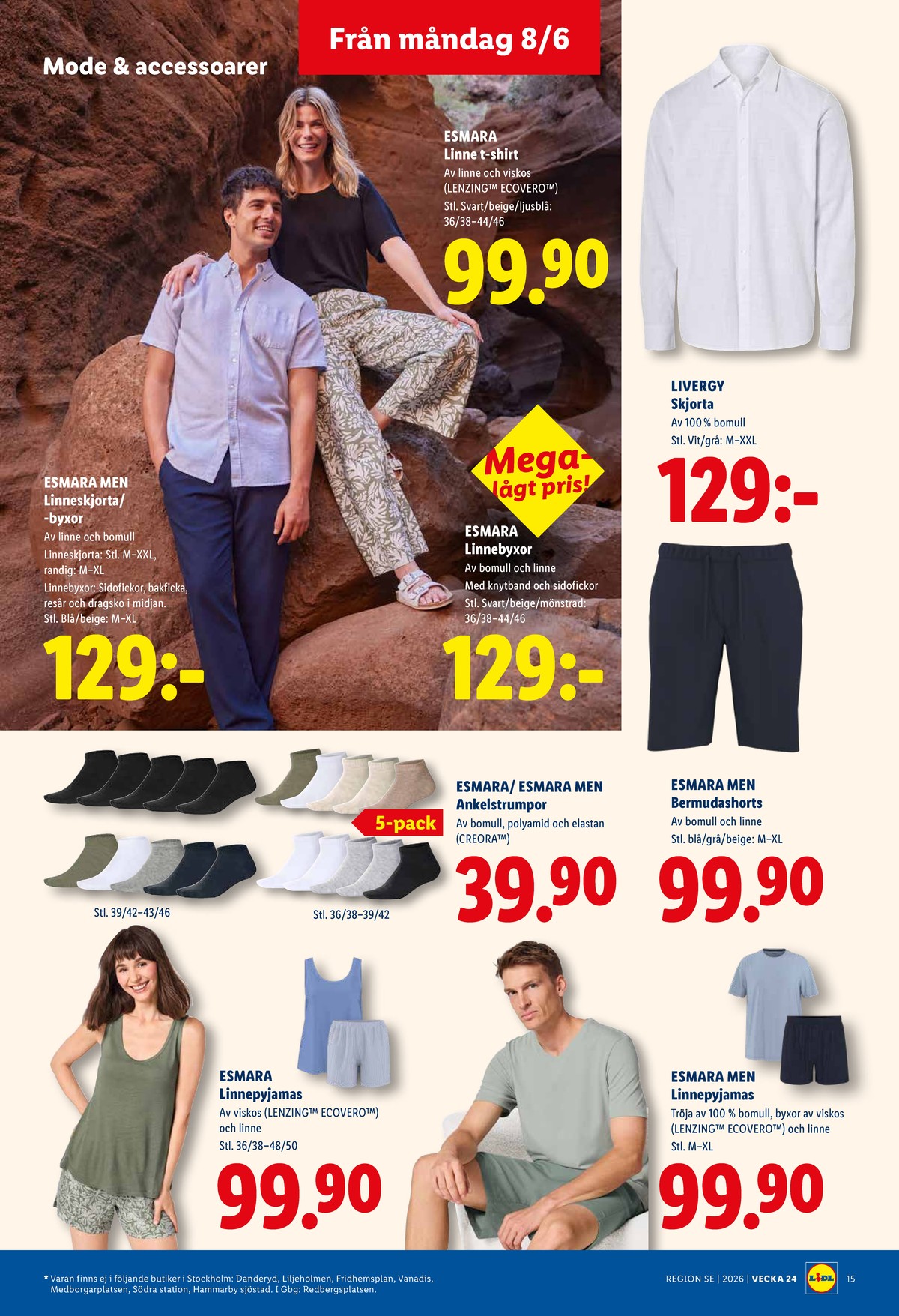 Se Lidl reklamblad för vecka 24 på Kampanjveckan.se. Se bra erbjudanden på många varor, t.ex. pyjamas esmara eller footies esmara. Läs reklambladet här! Sida 17
