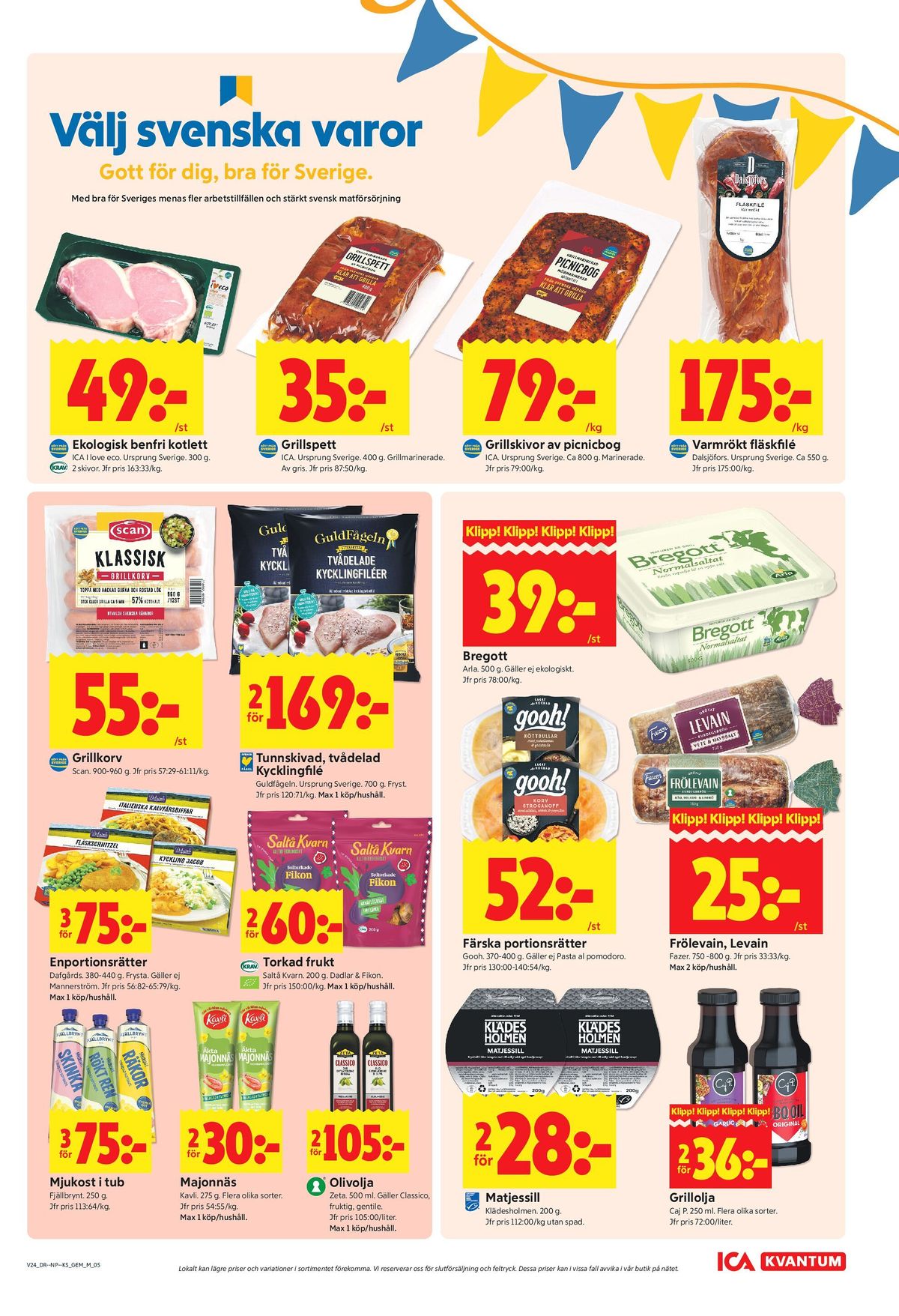 Se ICA Kvantum reklamblad för vecka 24 på Kampanjveckan.se. Se bra erbjudanden på många varor, t.ex. kotletter ica i love eco eller grillspett scan. Läs reklambladet här! Sida 5
