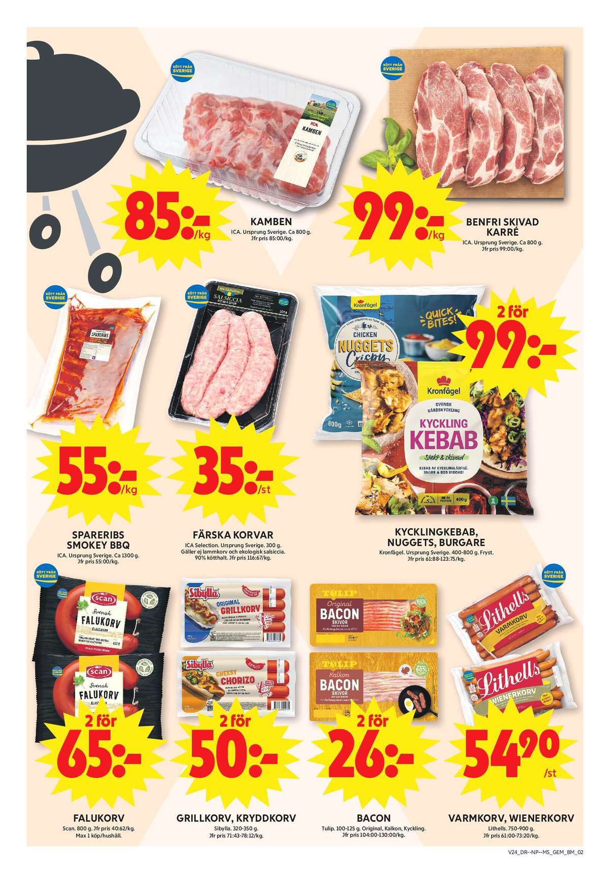 Se ICA Maxi reklamblad för vecka 24 på Kampanjveckan.se. Se bra erbjudanden på många varor, t.ex. kamben ica eller karrékotlett ica. Läs reklambladet här! Sida 2
