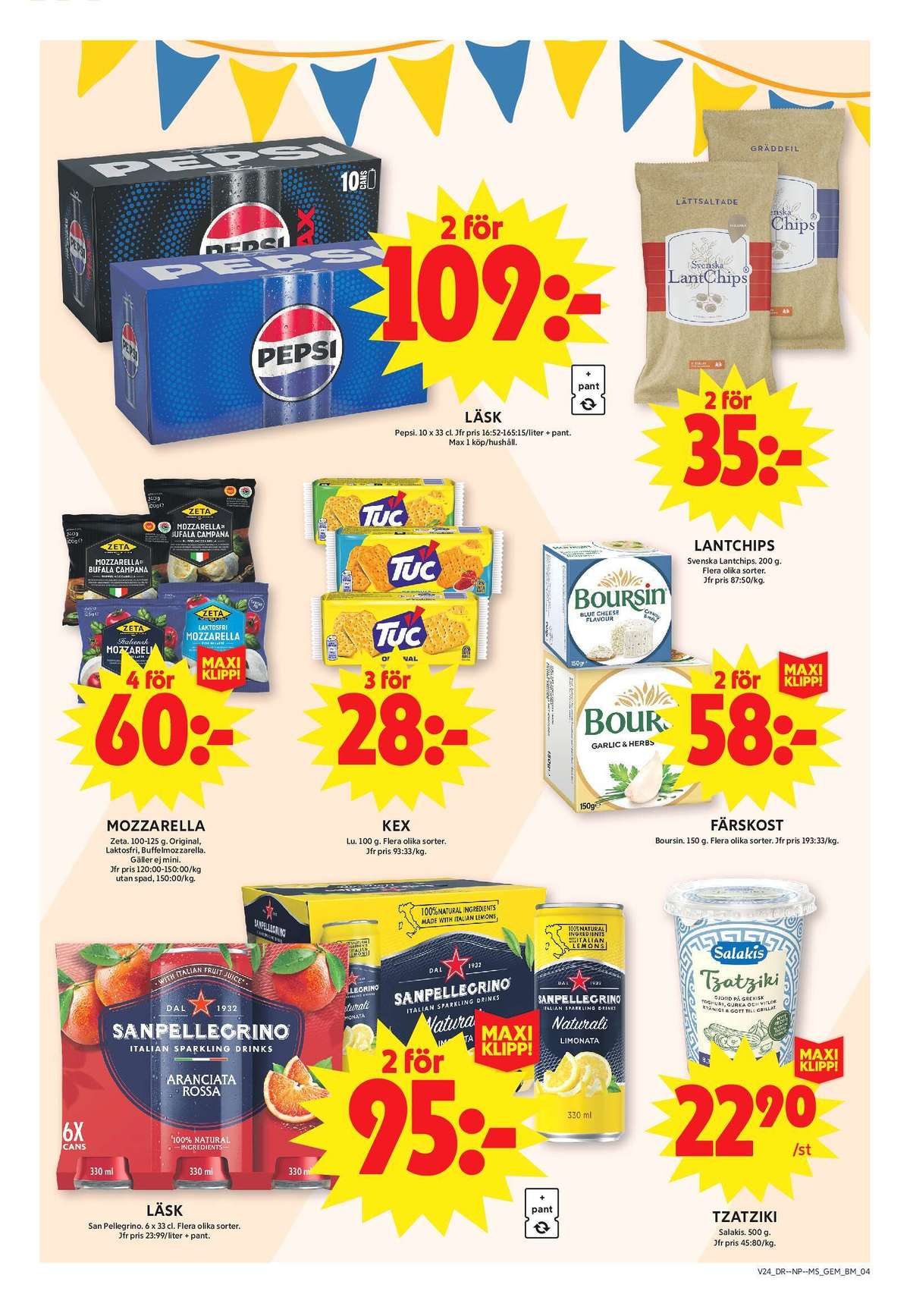 Se ICA Maxi reklamblad för vecka 24 på Kampanjveckan.se. Se bra erbjudanden på många varor, t.ex. läskedryck 10 pk pepsi eller smörgåskex tuc. Läs reklambladet här! Sida 4
