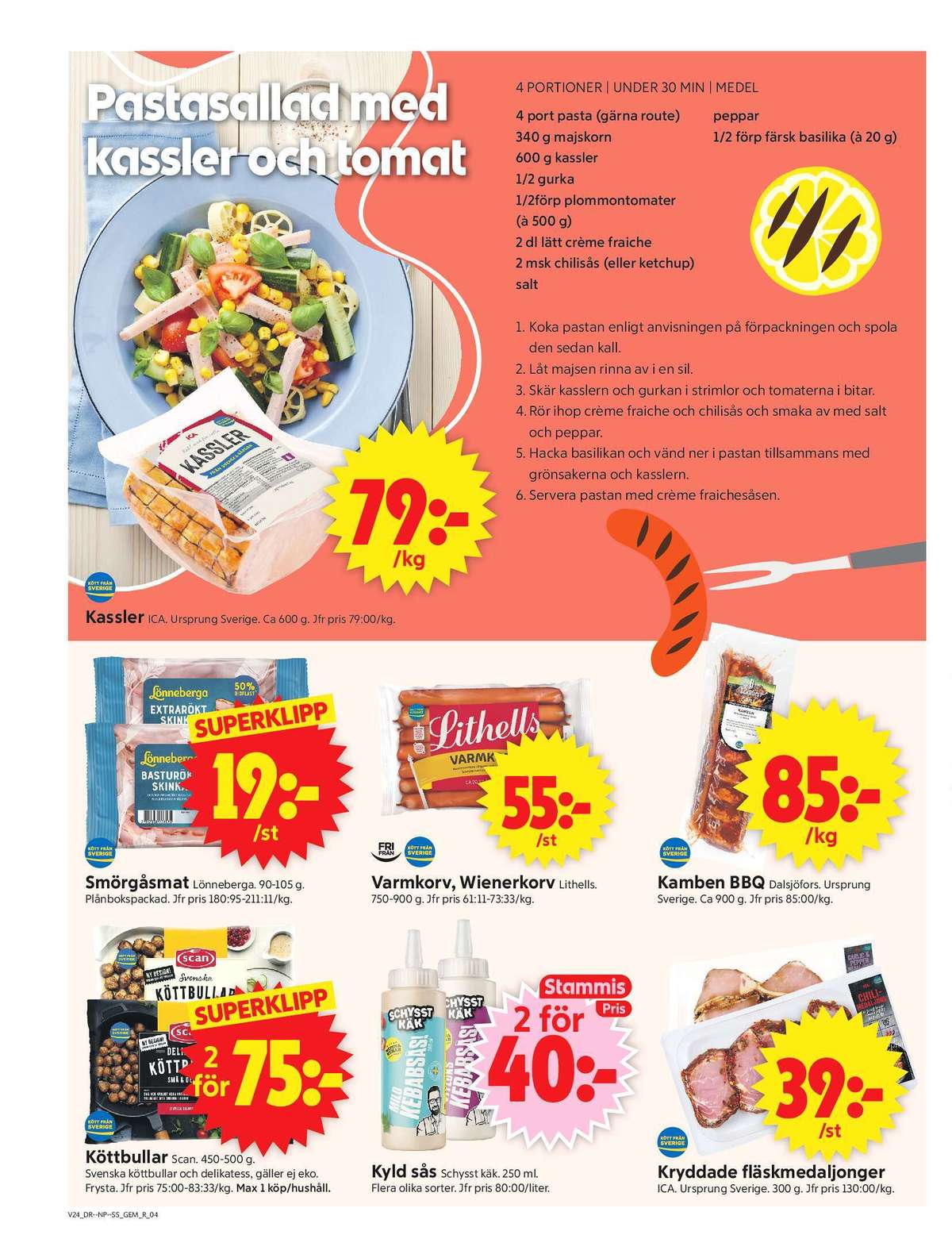 Se ICA Supermarket reklamblad för vecka 24 på Kampanjveckan.se. Se bra erbjudanden på många varor, t.ex. köttbullar scan deli eller köttbullar scan. Läs reklambladet här! Sida 4
