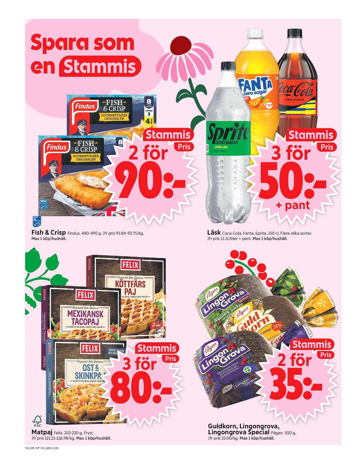 Se ICA Supermarket reklamblad för vecka 24 på Kampanjveckan.se. Se bra erbjudanden på många varor, t.ex. fiskpinnar fish & crisp eller matpajer felix. Läs reklambladet här! Sida 8
